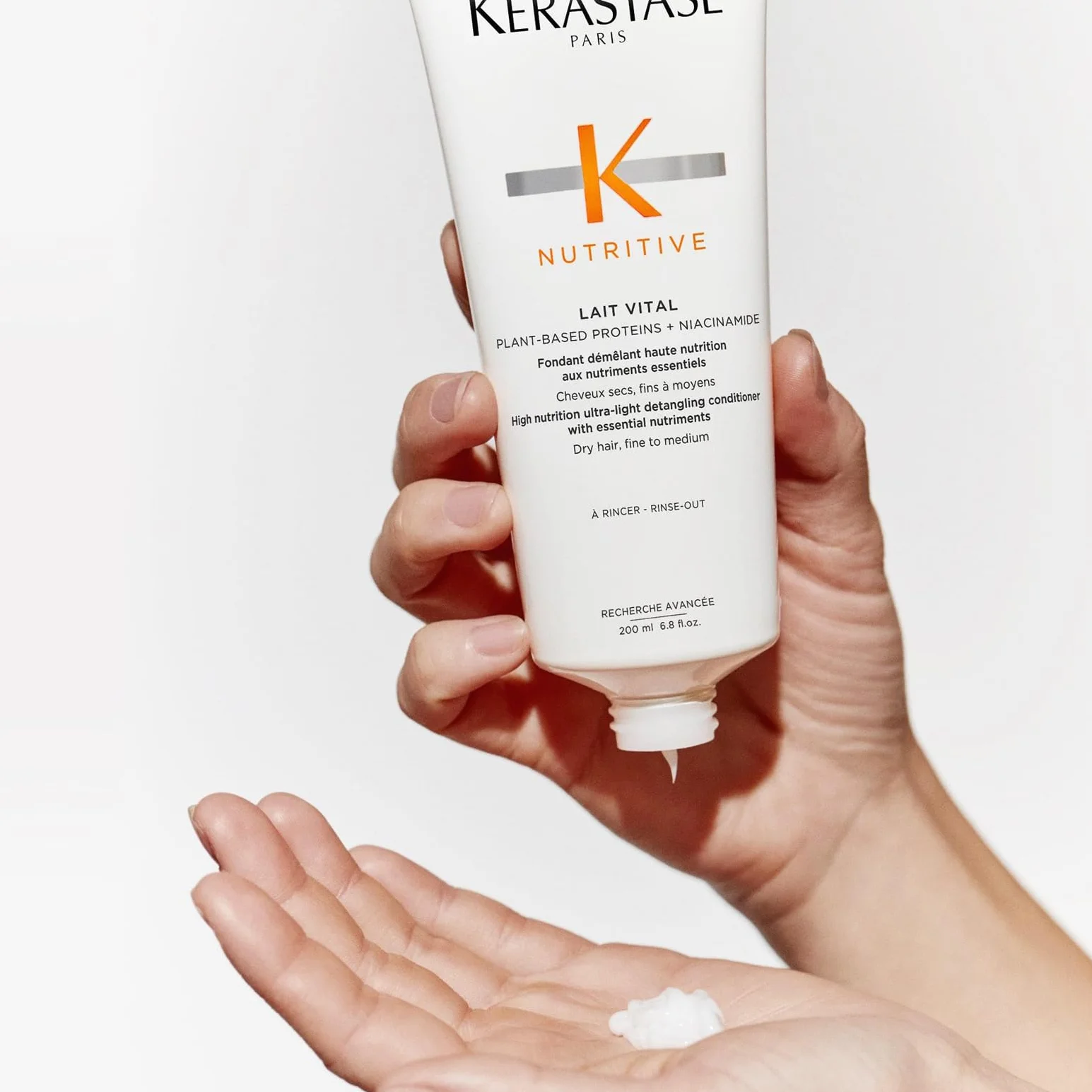 KÉRASTASE Nutritive Lait Vital Après-Shampoing Démêlant 200 ml Niacinamide Protéines Végétales Cheveux Secs Fins Hydratation 72h