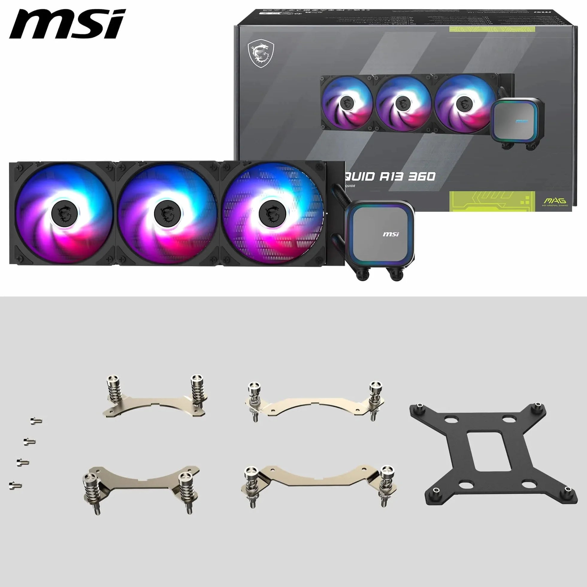 MSI MAG CORELIQUID A13 360 Watercooling AIO ARGB CycloBlade 7 Split-Flow Radiateur