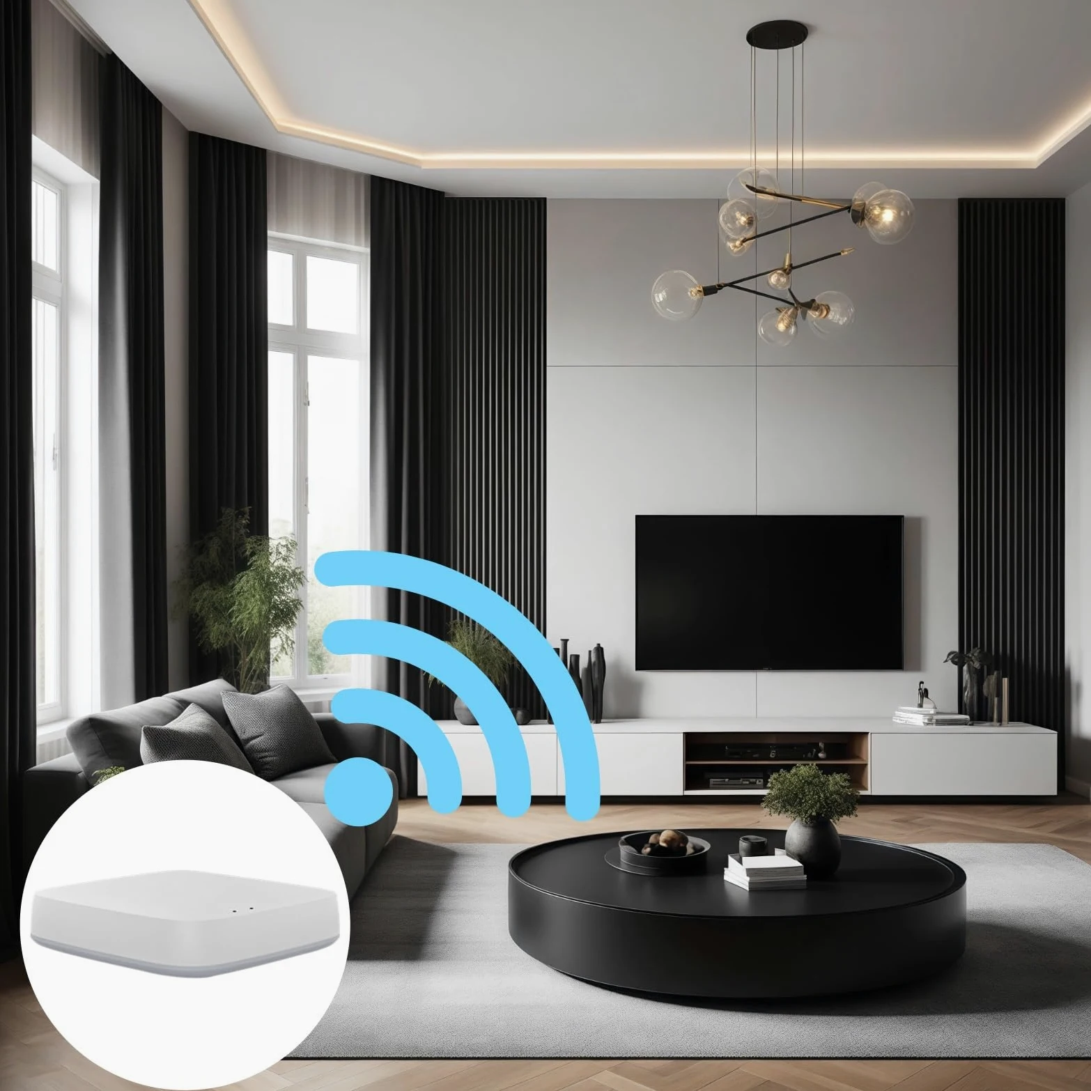 Zigbee Hub intelligent 3.0, passerelle domestique sans fil compatible avec Alexa et Assistant, prend en charge 50 appareils, accès à distance via l'application