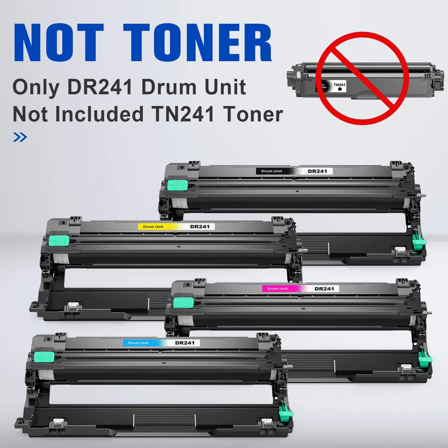 Q-image DR-241CL Lot de 4 tambours pour Brother MFC 9332CDW DCP 9022CDW MFC 9142CDN HL-3142CW