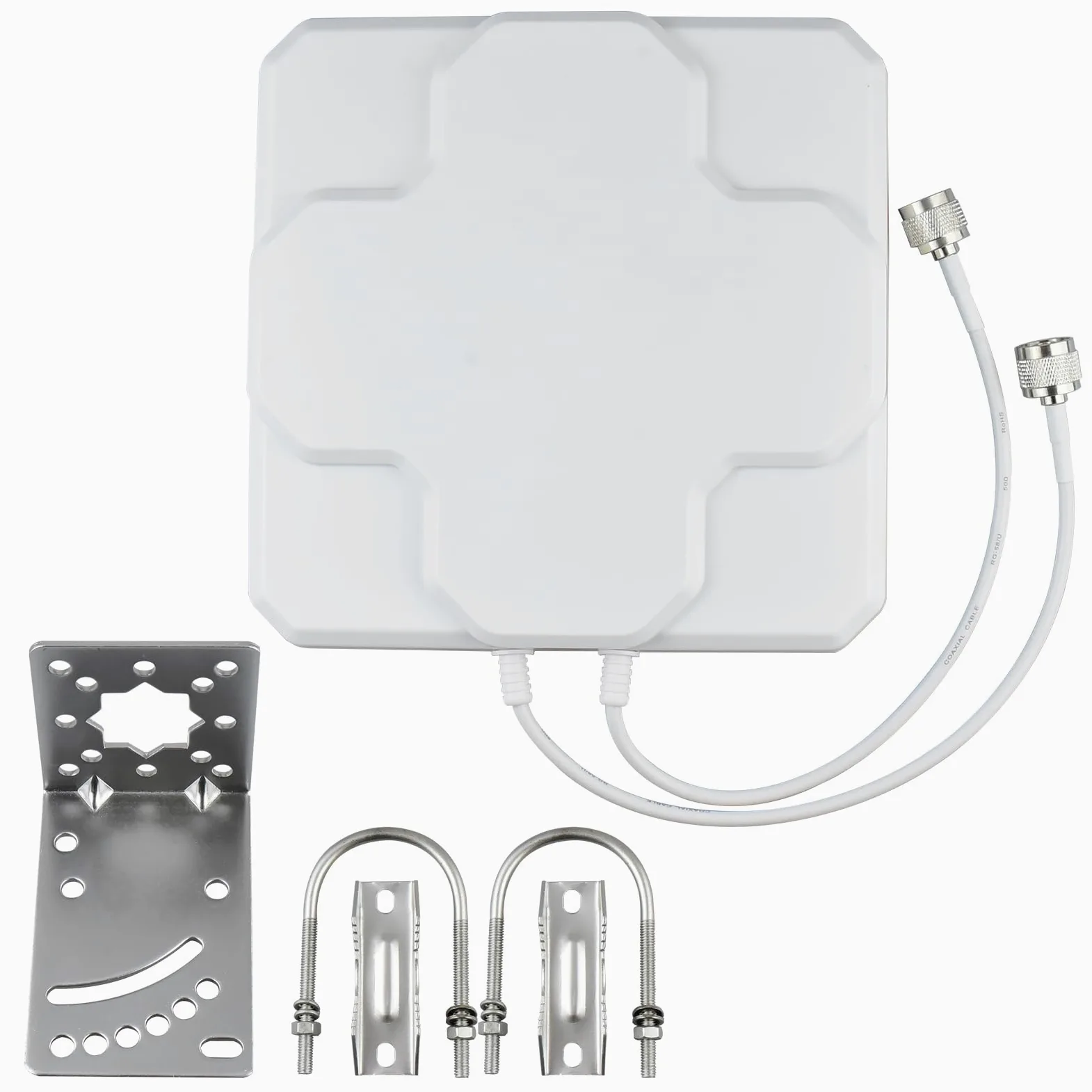 Antenne extérieure 4G LTE MIMO 18dbi antenne Panneau directionnel Fixe à Gain élevé avec câble de connecteur mâle Double n