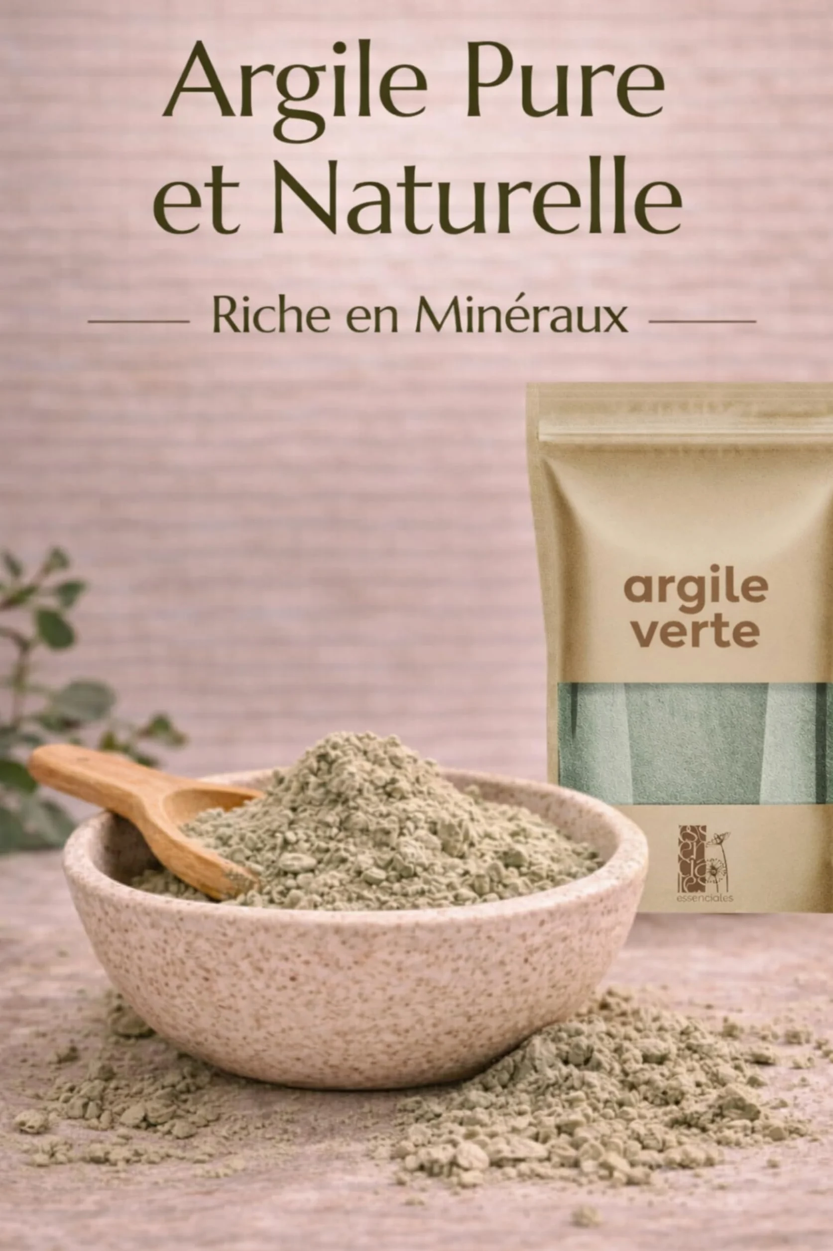 Argile Verte Ultra Ventilée Montmorillonite en Poudre Masque Visage Purifiant Peaux Grasses Soin Cheveux Détox Nettoyage Pores