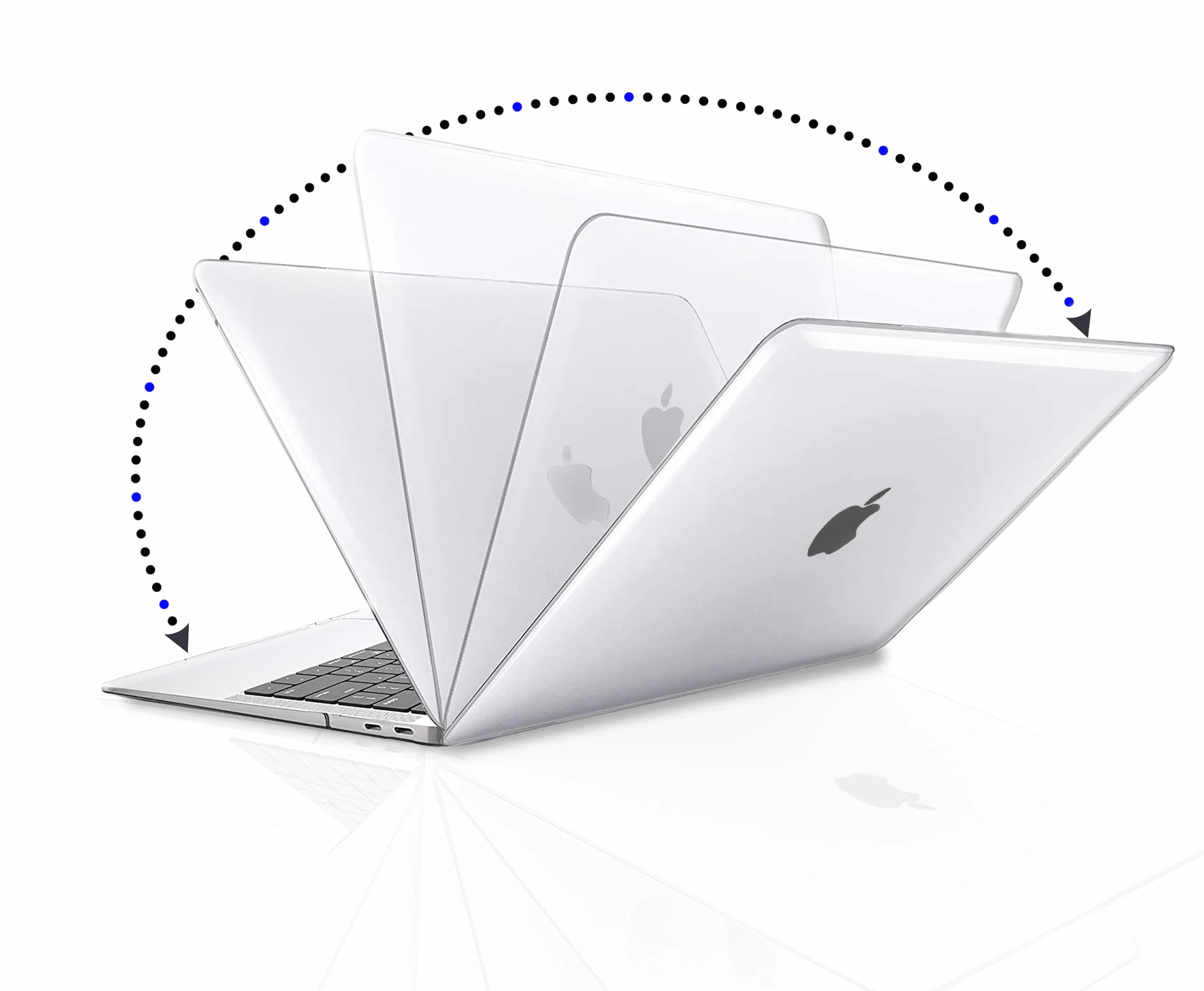 Coque MacBook Air 13 Pounces 2010-2017 A1369 A1466, Étui Rigide Transparent avec Protection de Clavier et Écran