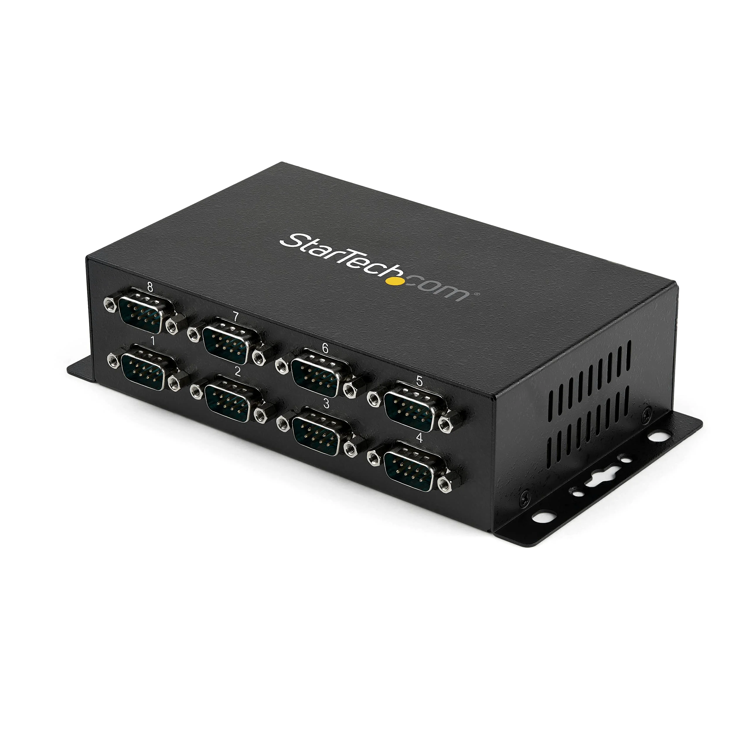 StarTech Adaptateur USB vers Série RS232 8 Ports, Rail DIN (ICUSB2328I) | Station d'accueil série, Montage mural, Boitier metallique, FTDI, Industriel, DB9, Dock