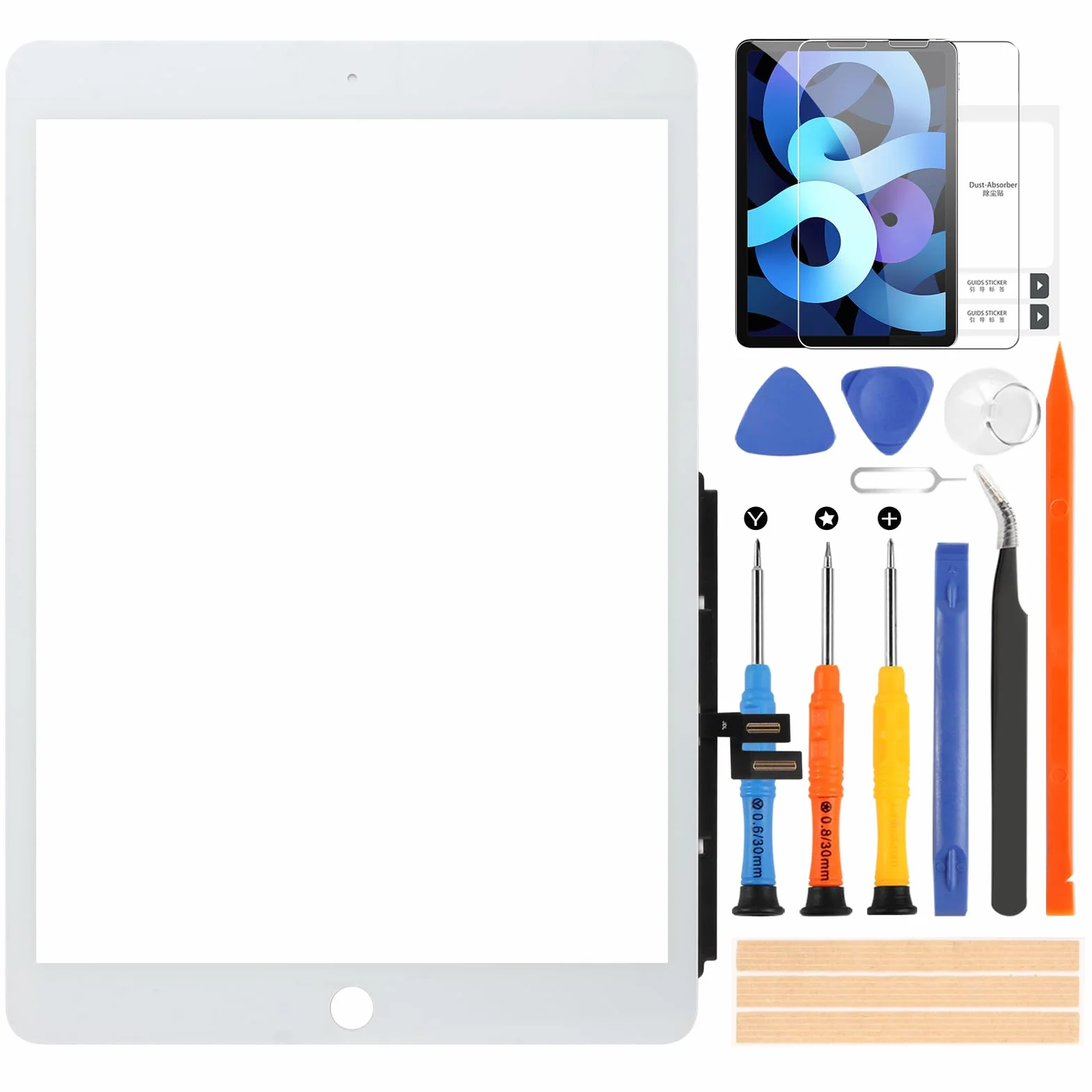 Écran Tactile de Rechange iPad 7ème 8ème Génération 10.2 Pces pour iPad 2019 2020 Digitizer A2197 A2198 A2200 A2270 A2428 A2429 A2430
