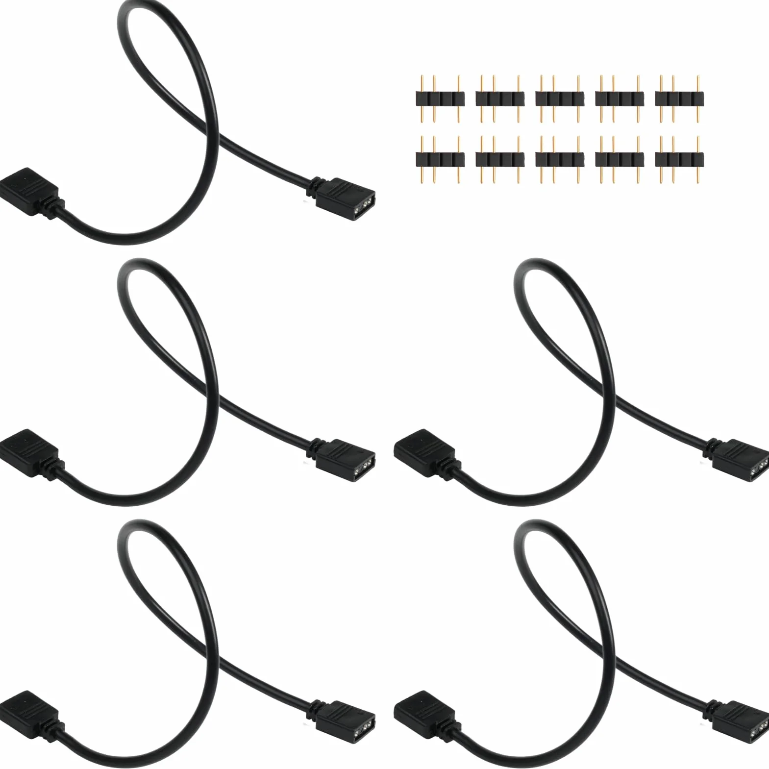 Câbles d'Extension ARGB 30 cm 3 Broches vers SM-3 Broches Compatible RVB 5050 3528