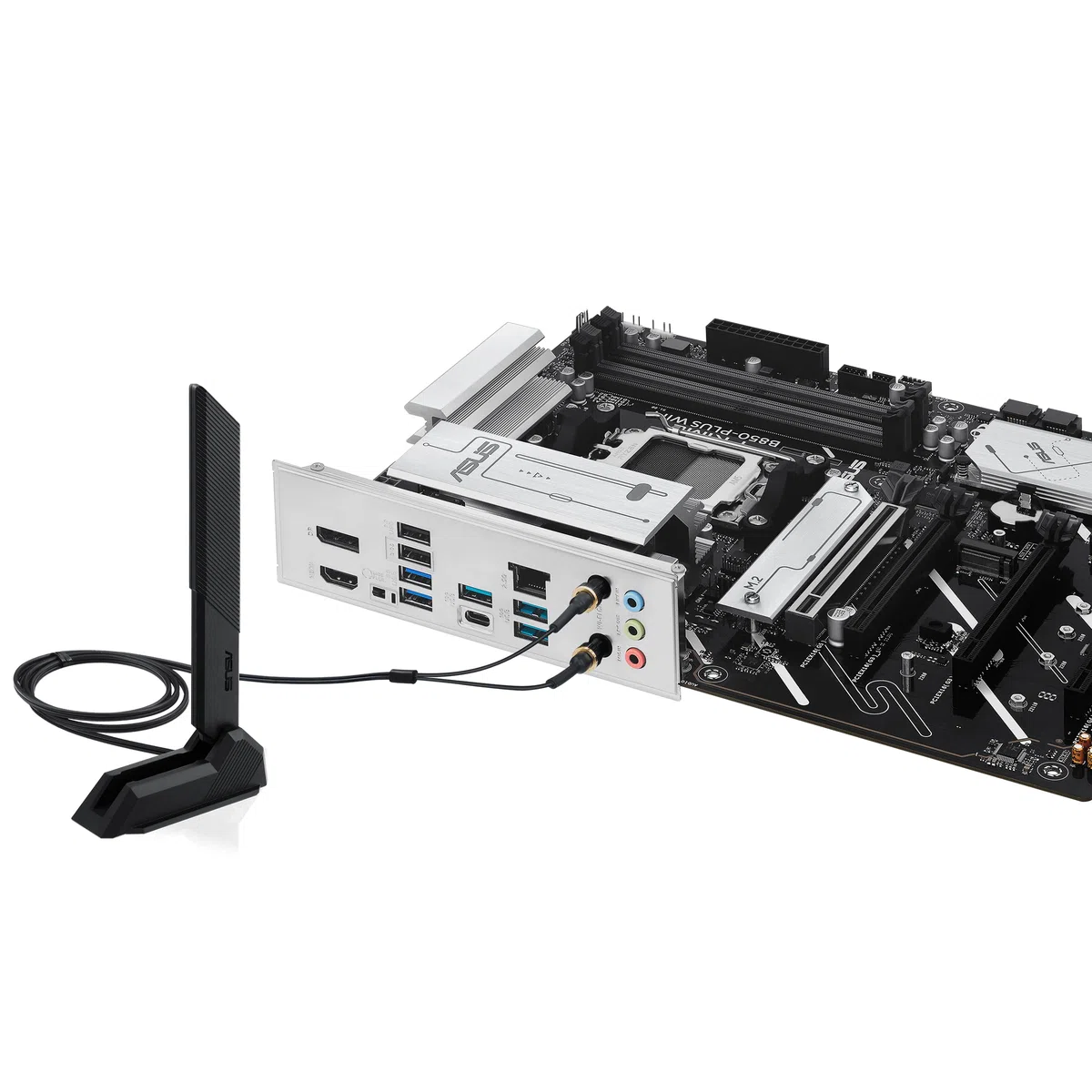 ASUS Prime B850-PLUS WiFi, Carte mère AMD ATX, 8+2+1 Phases d'alimentation, Emplacement DDR5, PCIe 5.0, 3 emplacements M.2, Wi-FI 6E, Ethernet Realtek 2,5 GB, DisplayPort, HDMI, USB-A et USB-C 10