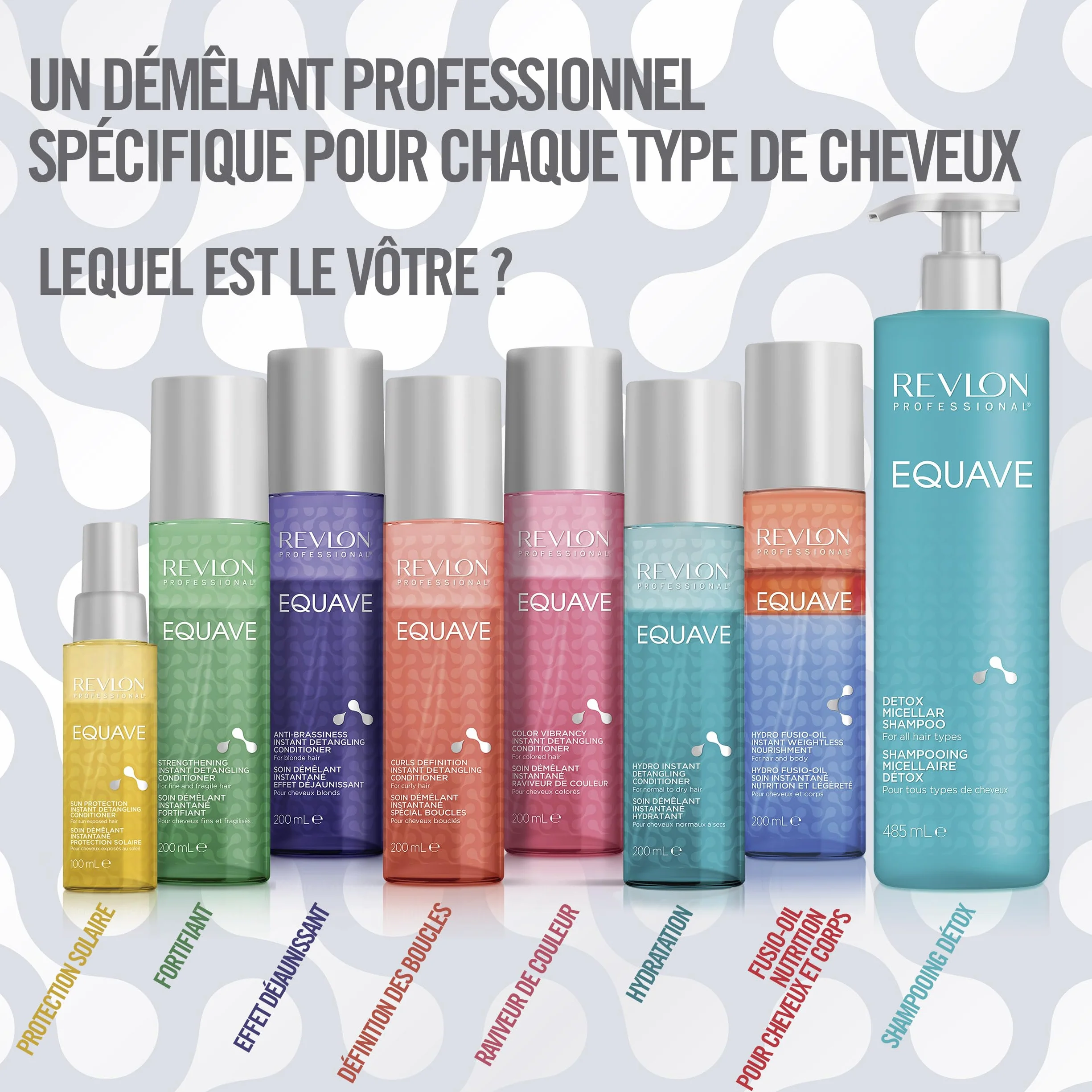 REVLON PROFESSIONAL Equave Soin Démêlant Instantané sans Rinçage Spray Hydronutritif pour Cheveux Normaux à Secs