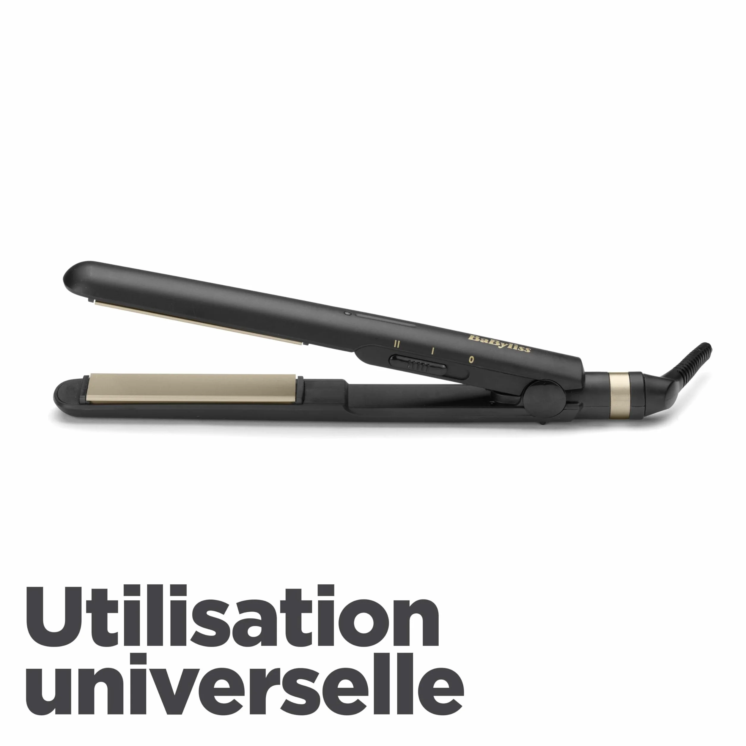 BaByliss Lisseur Cheveux Ceramic Straight ST089E Multi-Voltage 200°C-230°C Noir