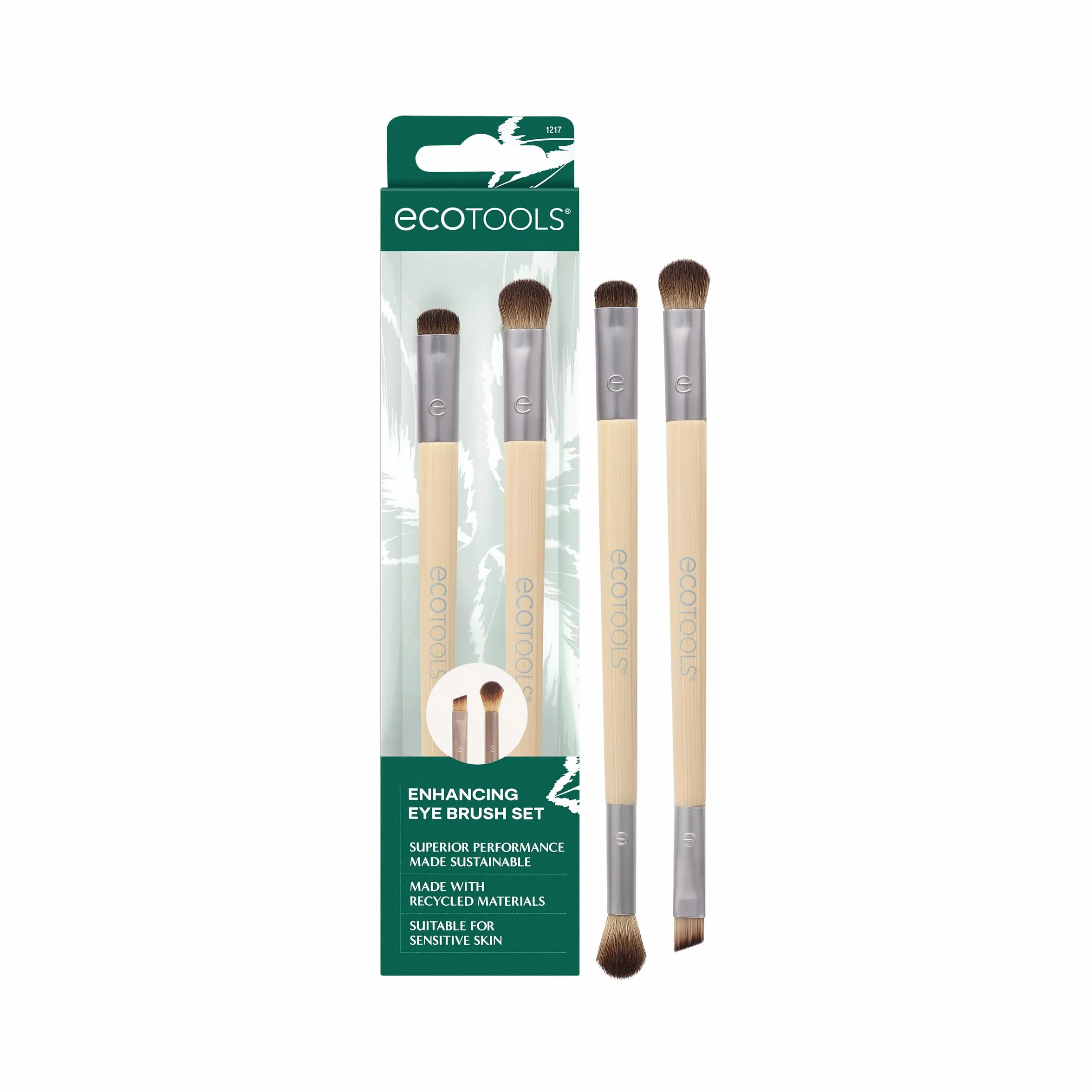 ECOTOOLS Duo de Pinceaux pour Mise en Valeur des Yeux