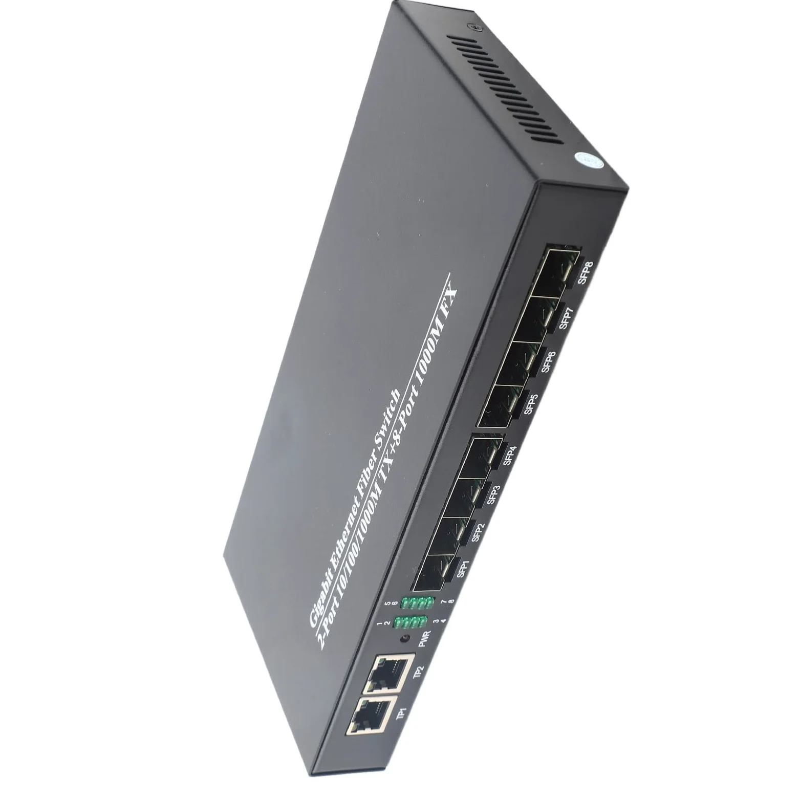 Fafeicy Commutateur Fibre Ethernet Gigabit, Matériau en Fer, émetteur-récepteur 1,25G, jusqu'à 10 Km, Idéal pour Les Réseaux et Les Télécommunications