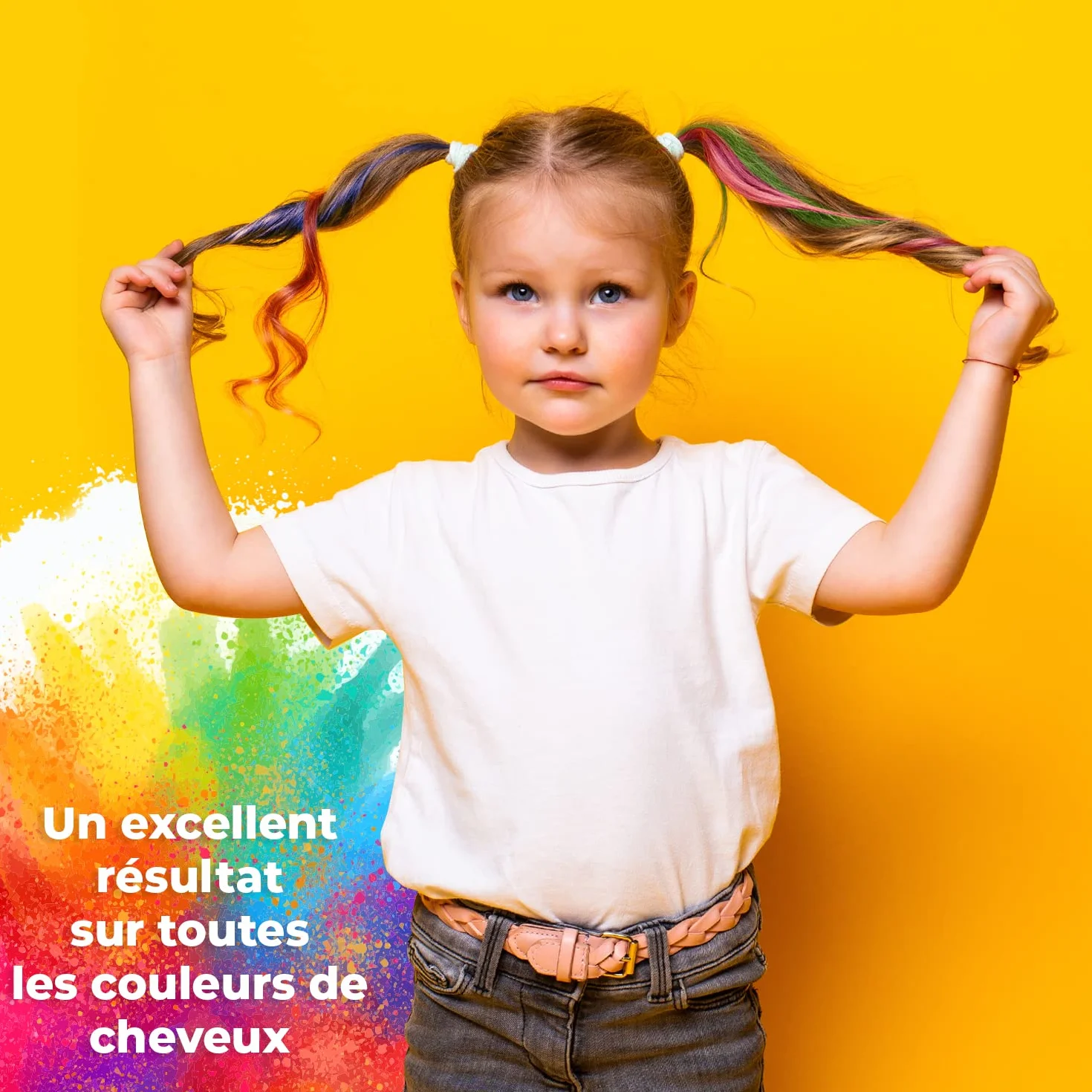 Magicat Peigne à Craie pour Cheveux Set - 10 Couleurs Lavables pour Enfants