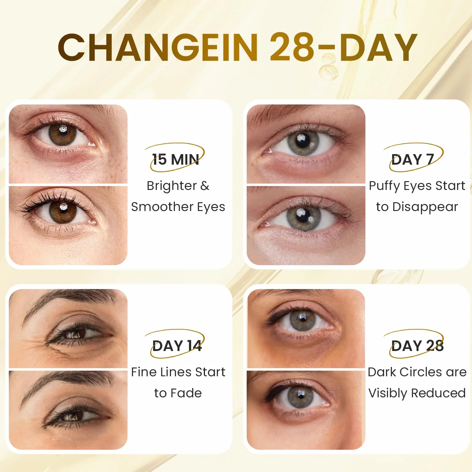 Masque Yeux 60 Pcs, Patch Yeux Collagène en Gel, Anti-Cernes et Anti Poches, Hydratant et Anti Âge