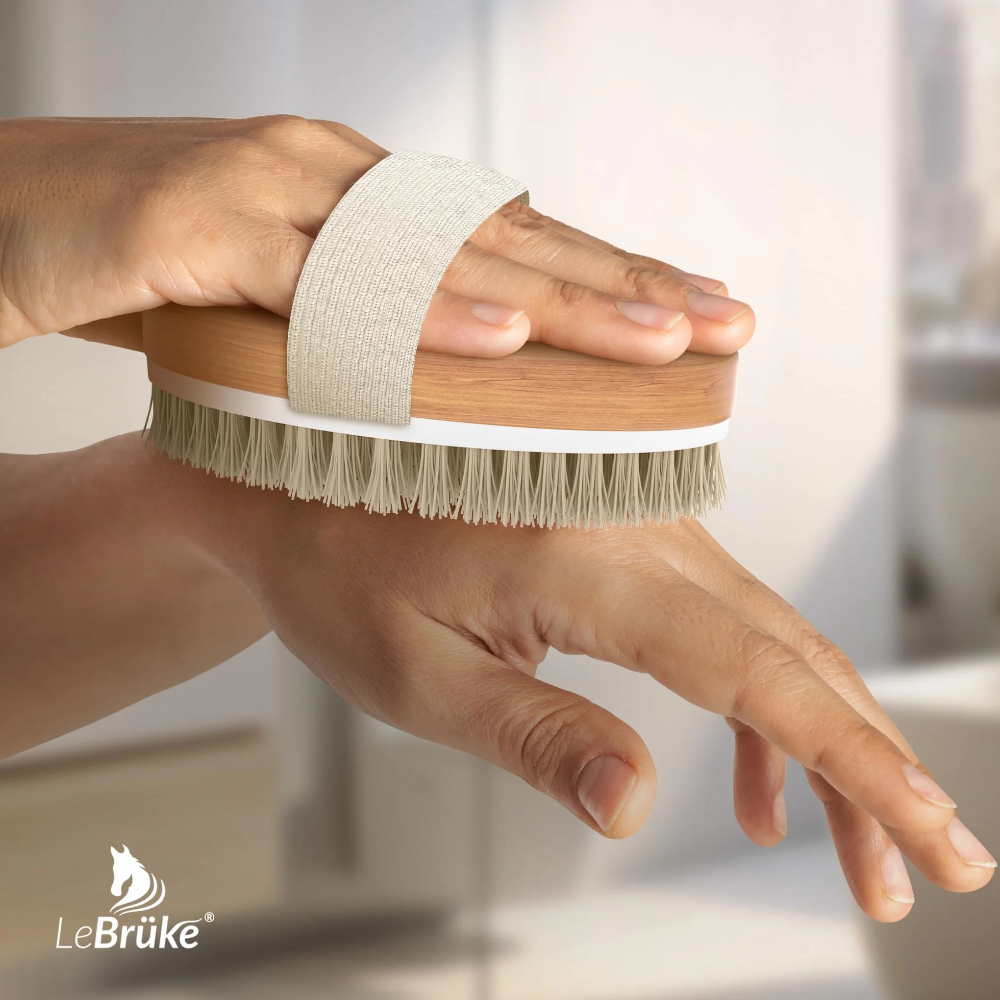 Brosse à sec corps exfoliante poils naturels exfoliation peau