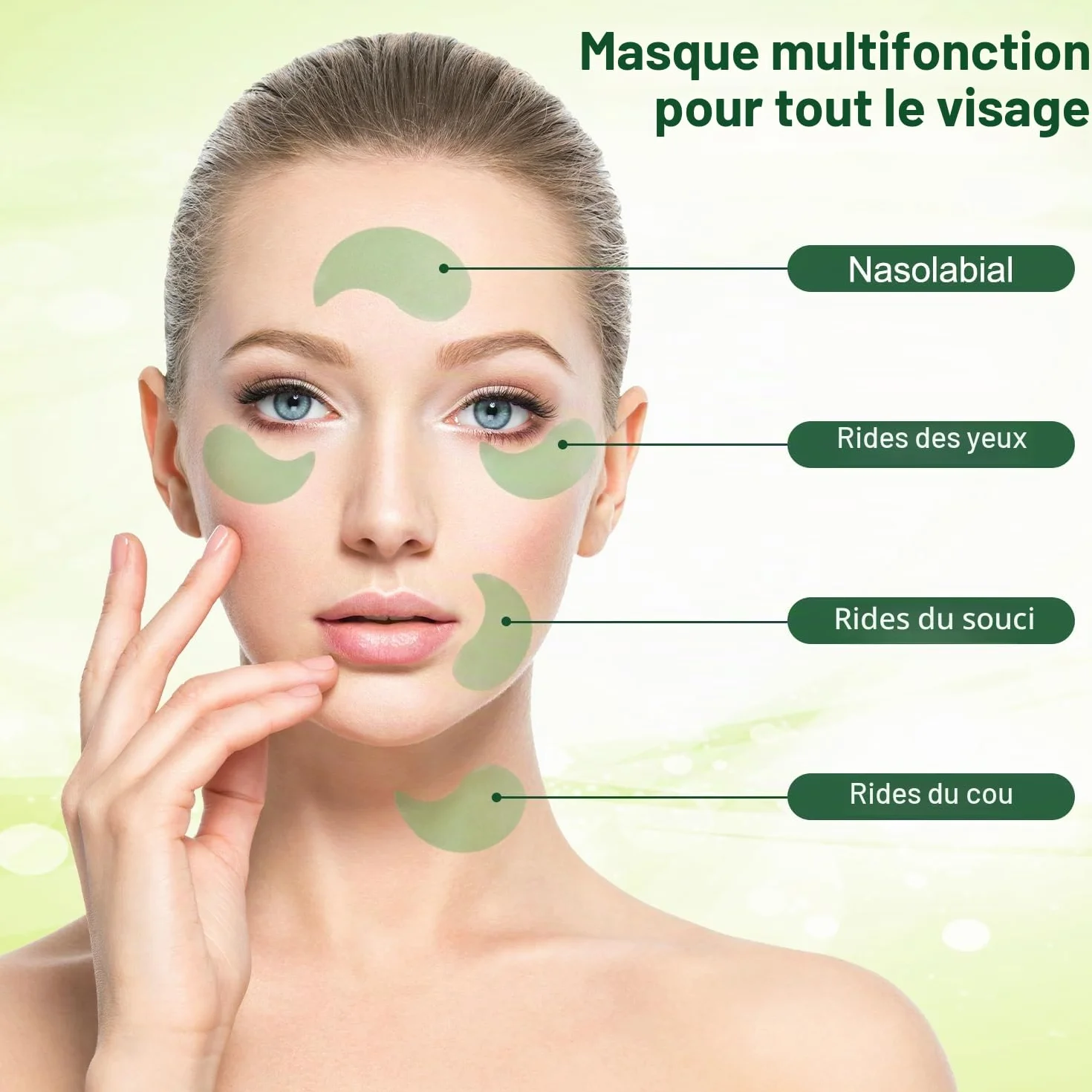 Eye Patch Hydrogel Acide hyaluronique Collagène Réutilisable Contre Cernes Poches Rides 60pcs