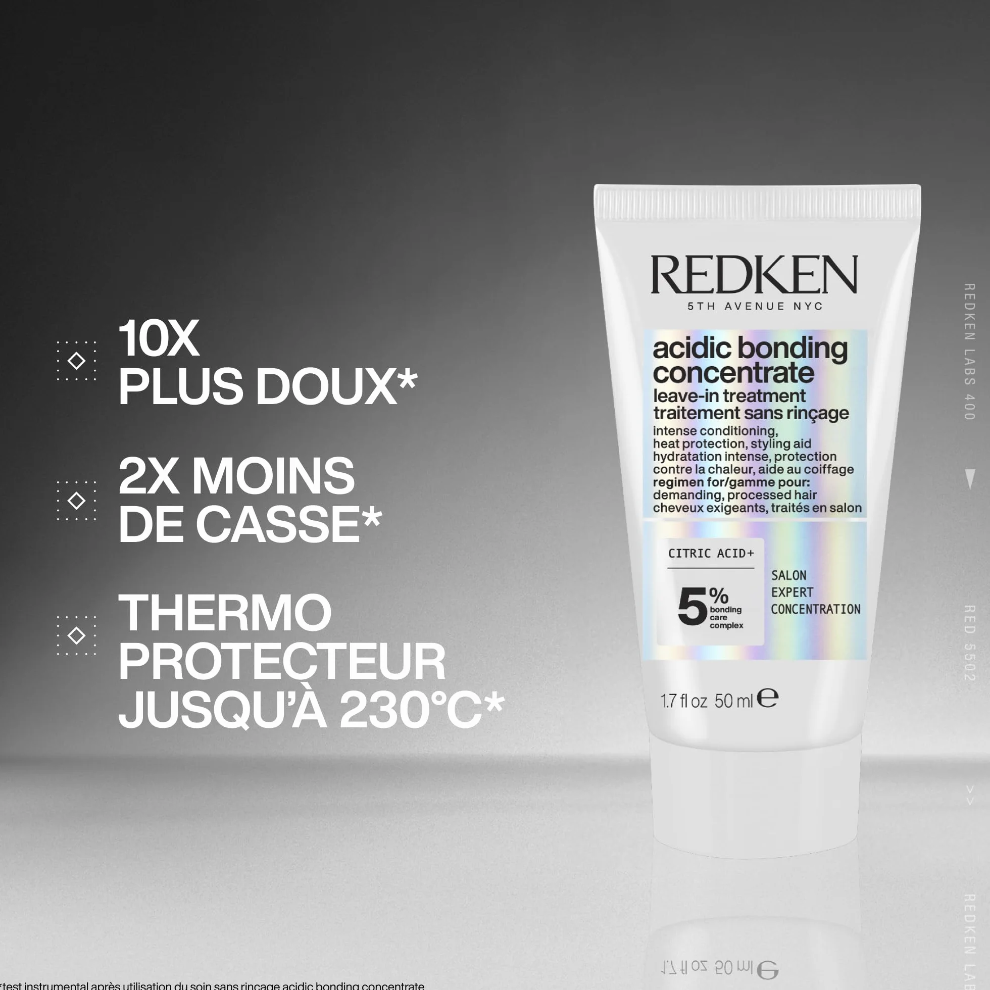 REDKEN Soin Sans Rinçage Réparateur Thermo-Protecteur Cheveux Abîmés Acidic Bonding Concentrate