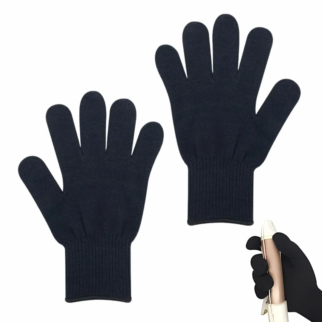 Gants Professionnels Résistants À La Chaleur Pour Coiffure, Fer À Friser, Paire