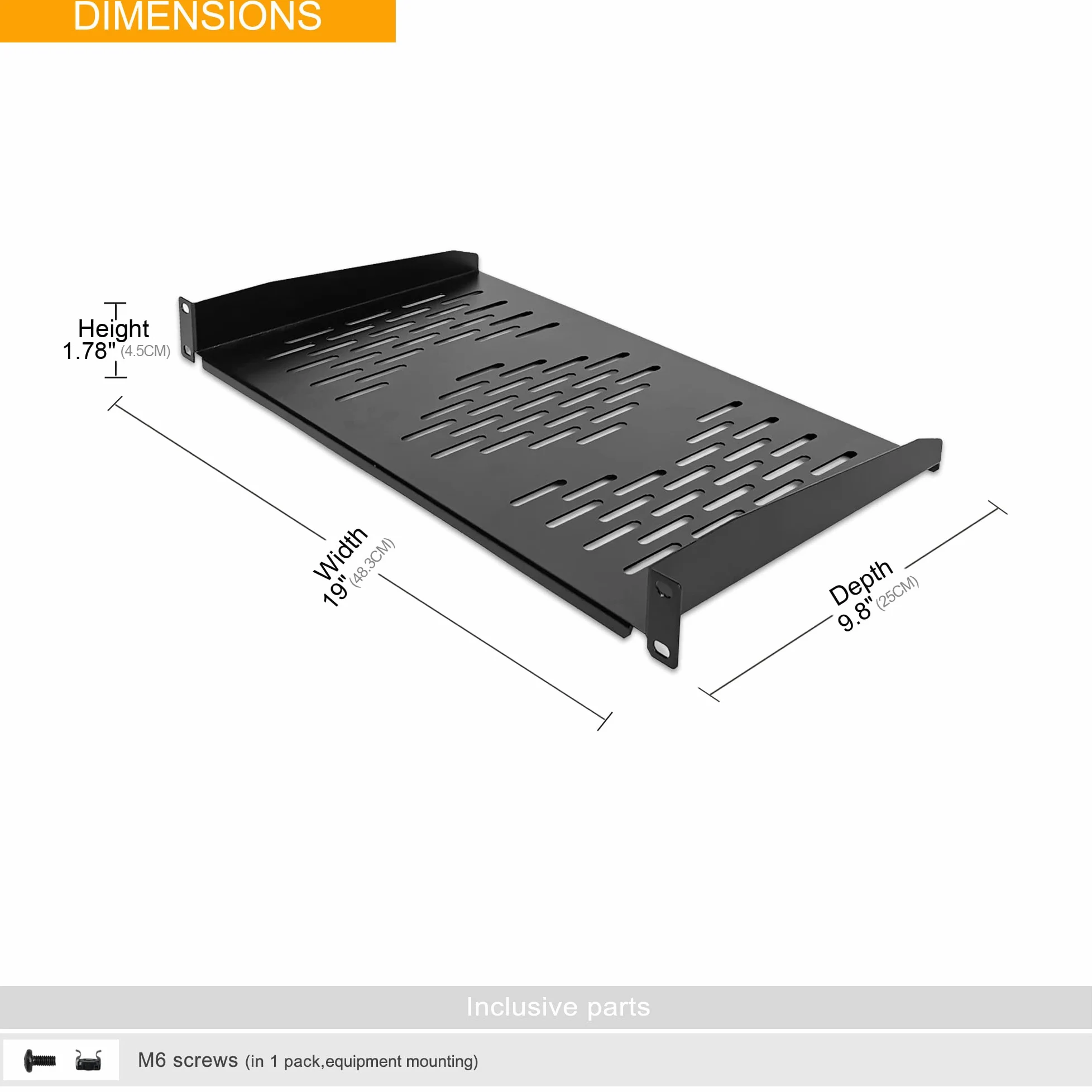 RIVECO Etagères de rangement pour étagère porte-à-faux (25,4 cm)
