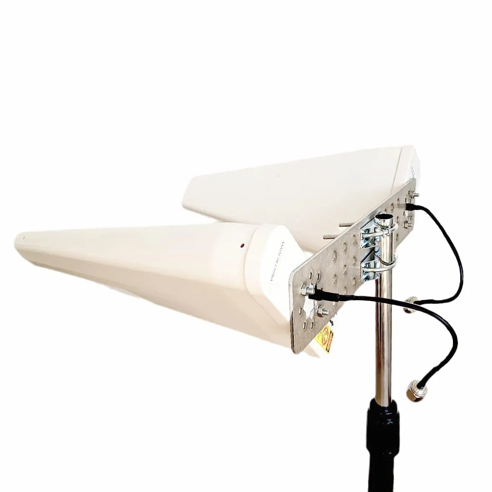 Antenne mobile 5G MIMO LPDA brevetée à gain élevé, 600–6000 MHz, large bande, large largeur de faisceau, câble équivalent LMR600 à ultra faibles pertes, prêt pour 5G, 4G, LTE, 3G, WiFi 6E