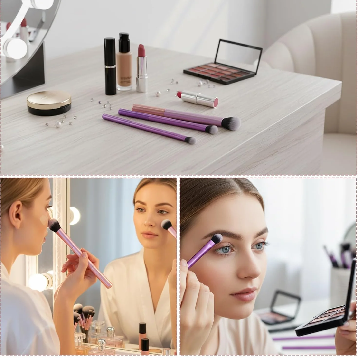 Real Techniques Lot de 8 pinceaux de maquillage professionnels