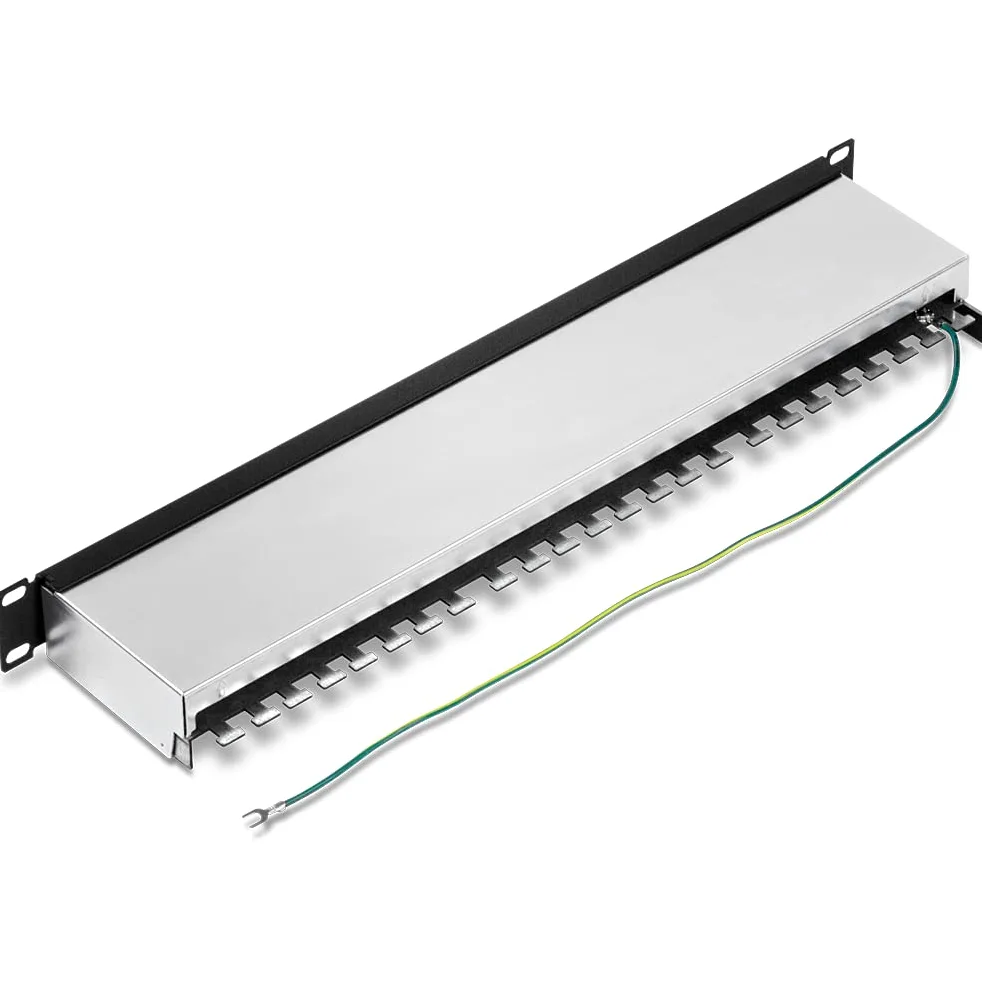 TRENDnet, TC-P16C6AS, Panneau de Brassage blindé 16 Ports Cat6A, boîtier métallique 1U 19", Compatible 10G, Compatible avec Les câbles Ethernet Cat5e / Cat6 / Cat6A, Gestion des câbles