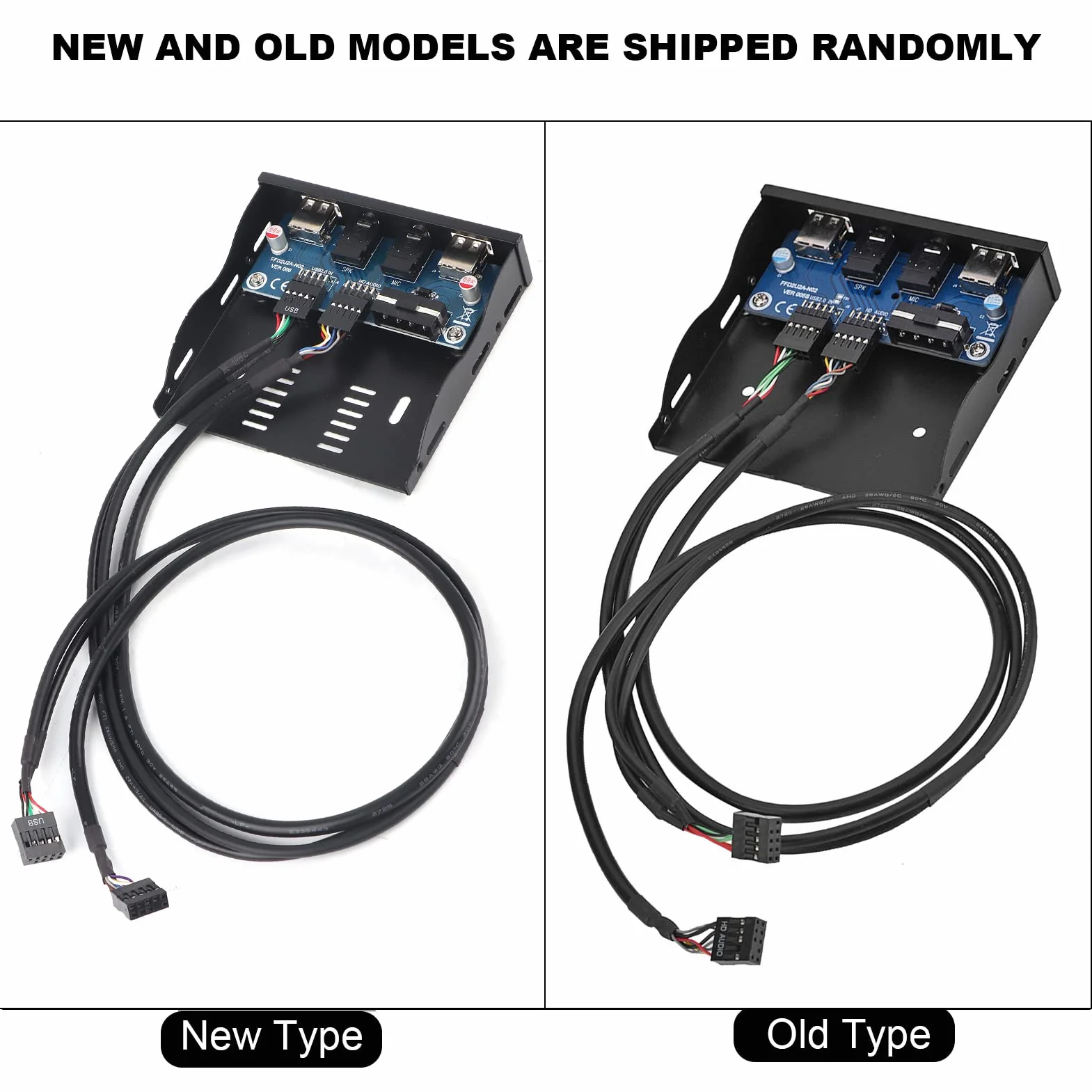 Panneau Avant PC 3.5 Lecteur de Carte Interne USB 2.0 HDAudio 15x11x3 cm Interface 9 Broches