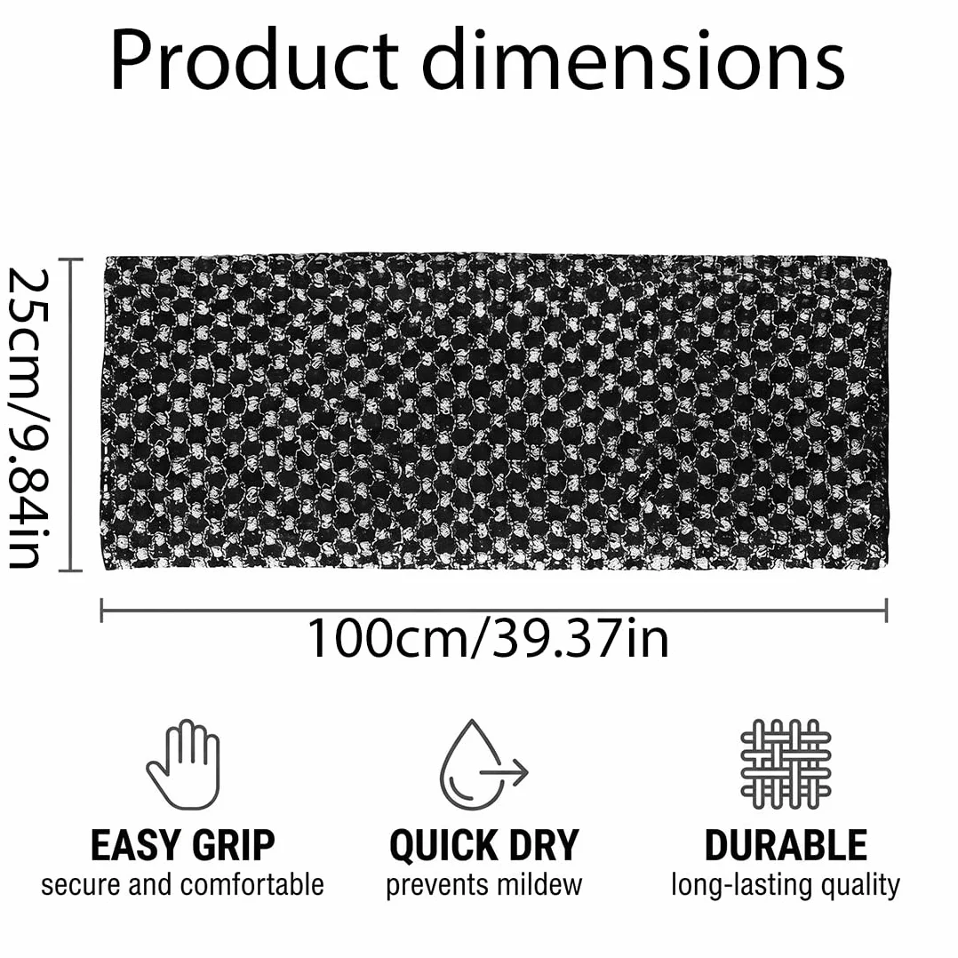 Serviette exfoliante douche Brosse pour le dos Lavage Dos Noir
