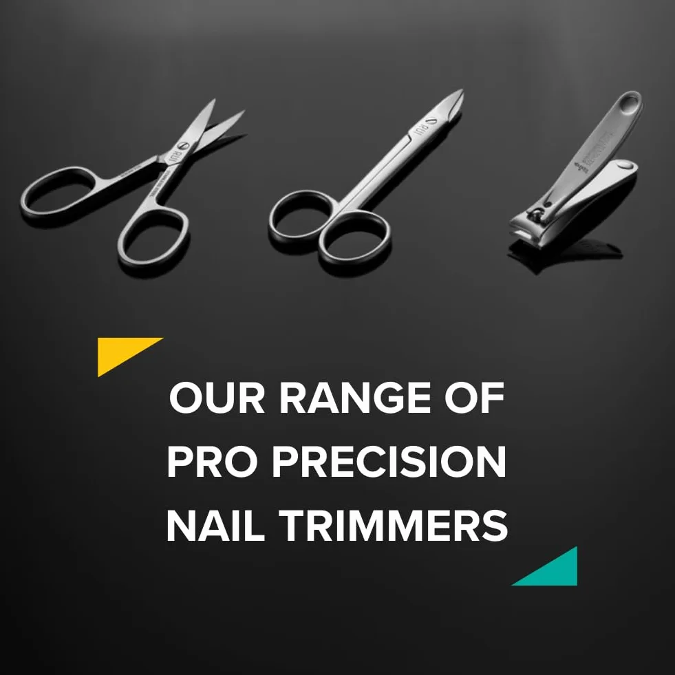 Rui Smiths Ciseaux à ongles professionnels en acier inoxydable avec micro-dentelé et antidérapant