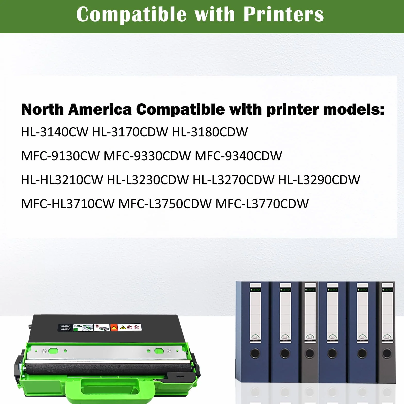 WT-220CL WT220CL Bac de Récupération de Toner Compatible pour Brother DCP-9017CDW 9020CDW 9022CDW HL-3140CW 3170CDW MFC-9130CW