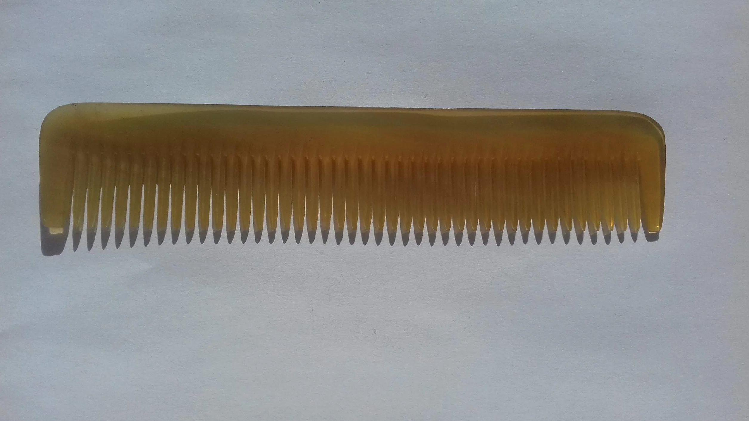 Peigne en Corne Naturelle Démêloir à Grandes Dents 17 cm