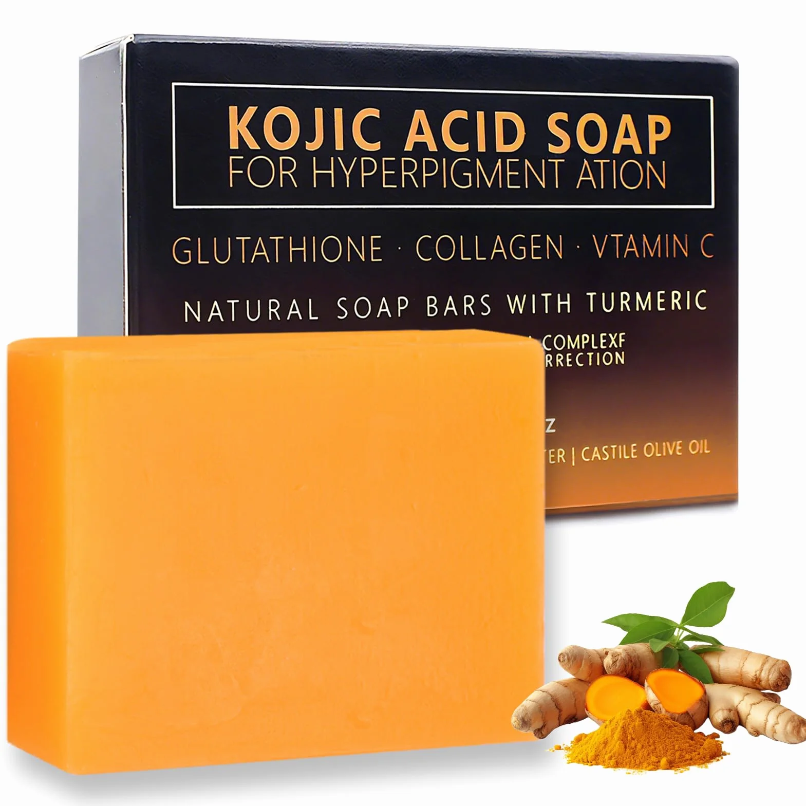 Kojic Acid Soap 100g Eclaircissant Peau Noir Hyperpigmentation Visage Corps