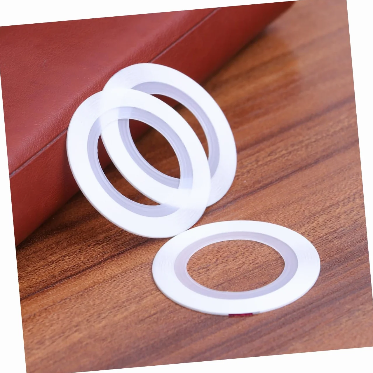 Rubans Autocollants Ligne Ongle Brillants Couleurs Métallisées Diy Manucure Pédicure Blanc 3pièces