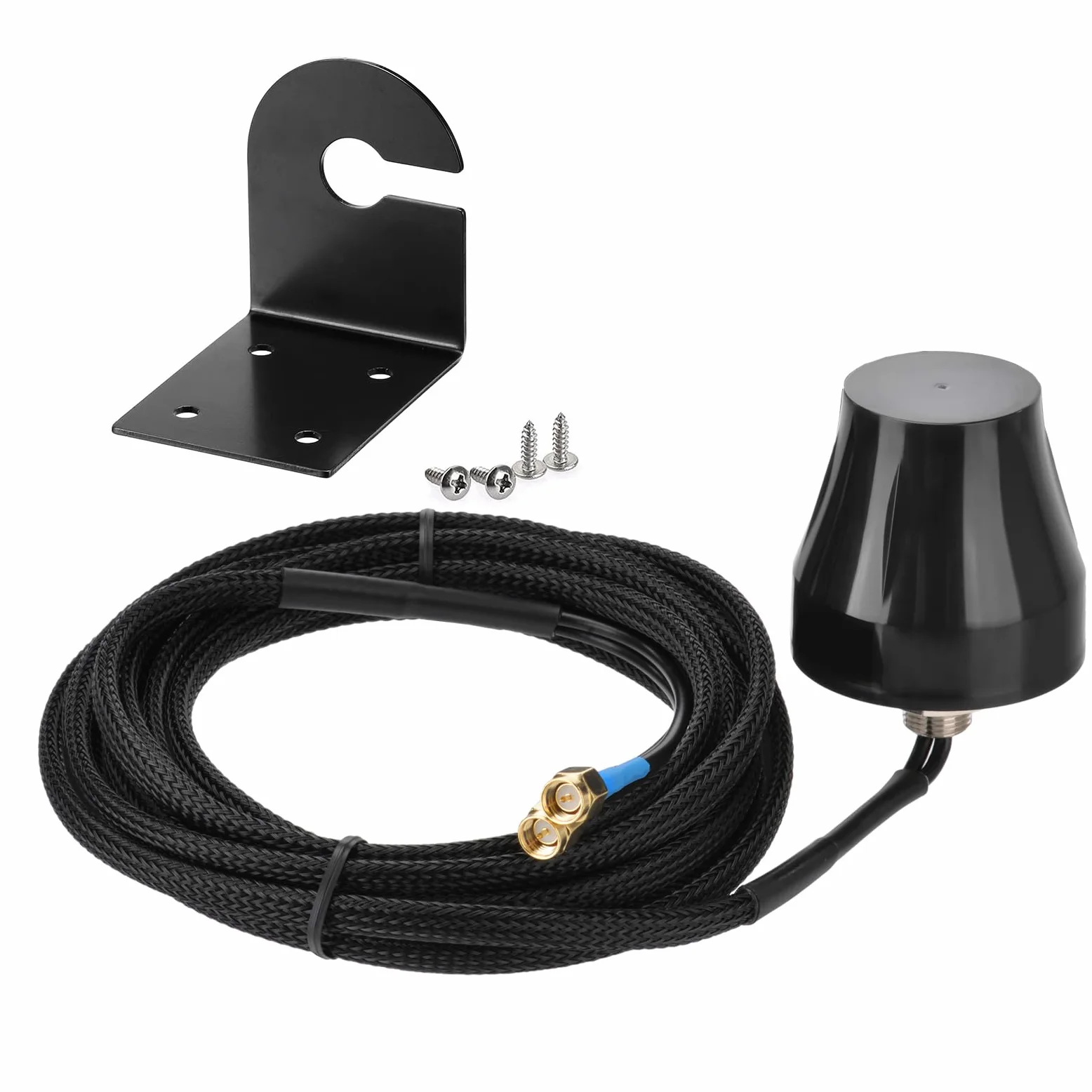 SUPERBAT Antenne combinée GPS cellulaire 4G LTE avec support fixe - Antenne MIMO SMA compatible avec routeur mobile industriel 4G LTE - Caméra de sécurité - Modem de passerelle IoT cellulaire