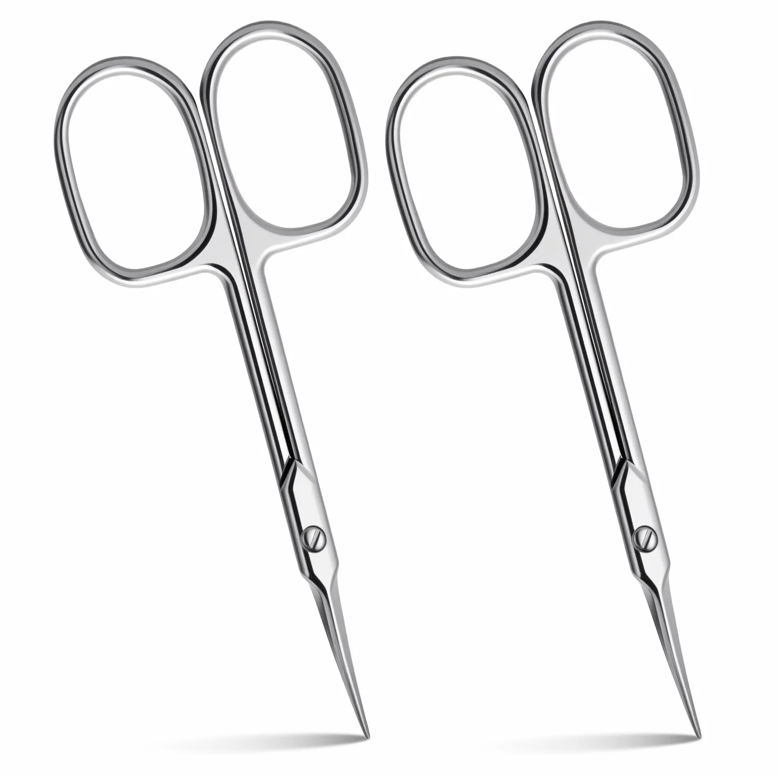 Ciseaux à Cuticules Professionnels en Acier Inoxydable, Ciseaux de Précision à Lame Courbée pour Manucure et Pédicure