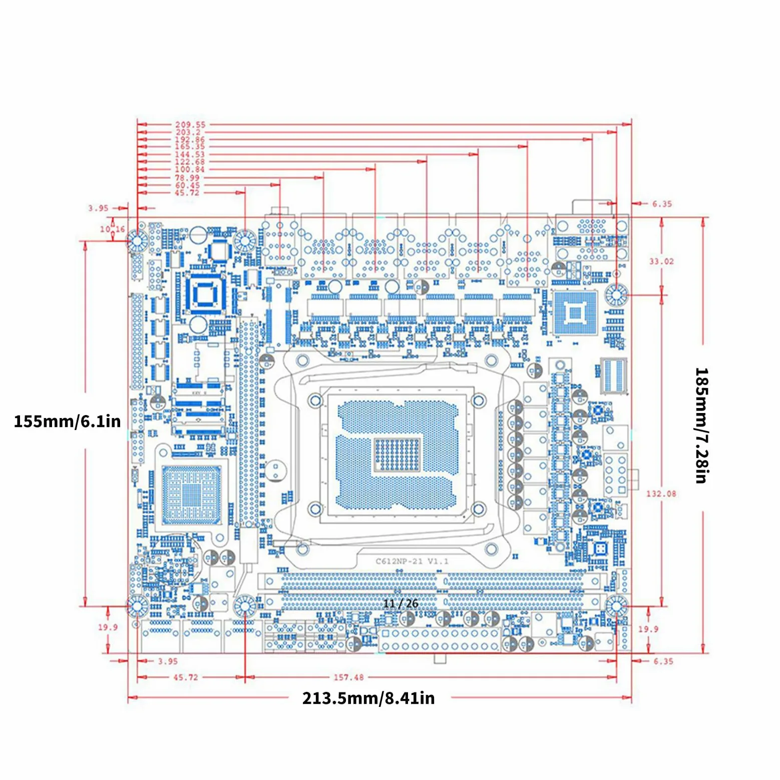 Serveurs Cartes mères avec 10 RAID SATA, deux processeurs 6 x 2,5 Go Ethernet pour réseau, stockage, routeurs, cartes mères