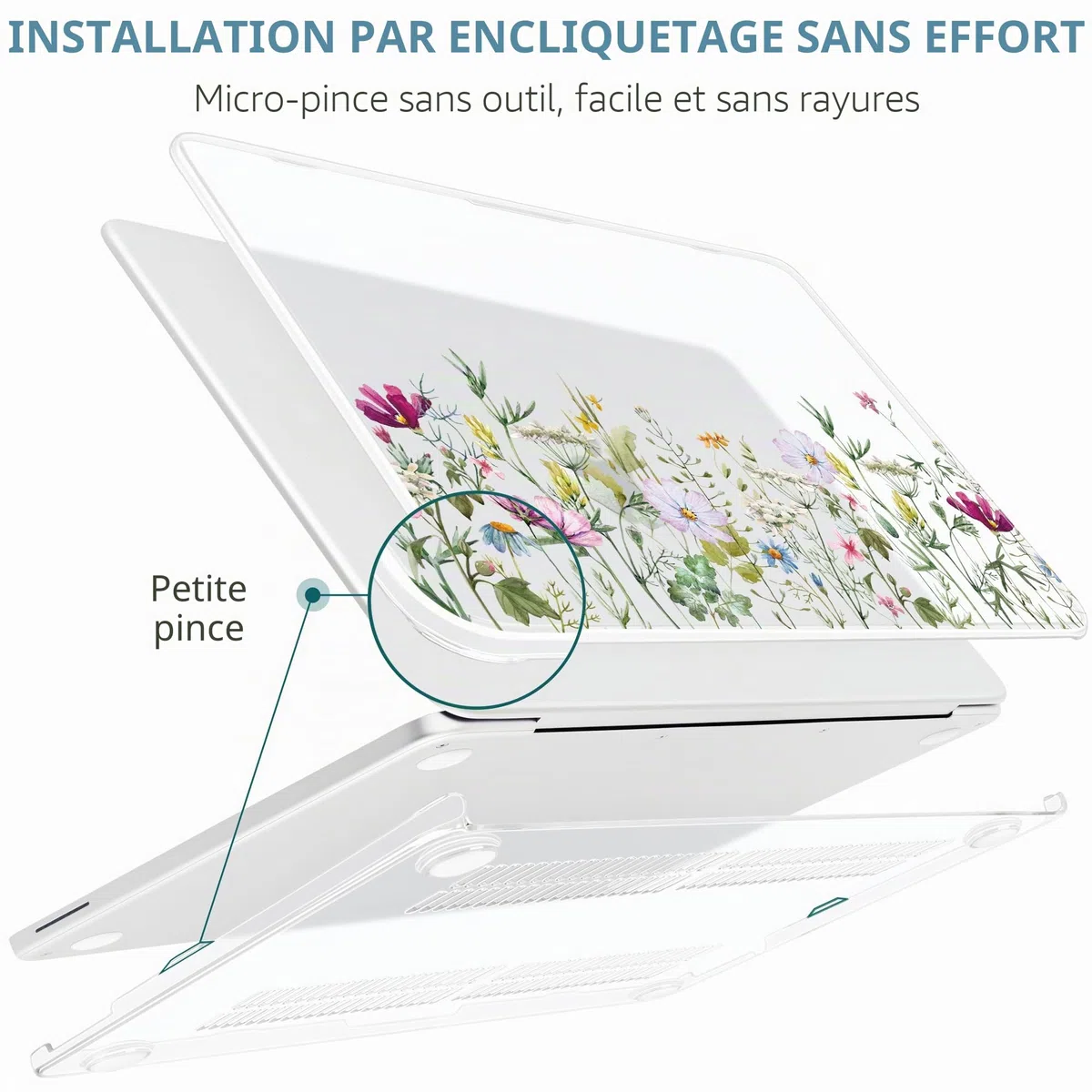 Batianda Coque rigide ultra fine pour MacBook Neo 13" version 2026, modèle A3404, avec protection de clavier, protecteur d'écran et adaptateur USB, ensemble d'accessoires légers pour ordinateur