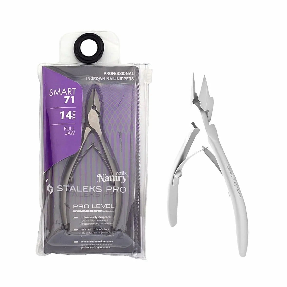 STALEKS PRO Pince professionnelle pour ongles 14 mm Acier inoxydable Smart 71-14