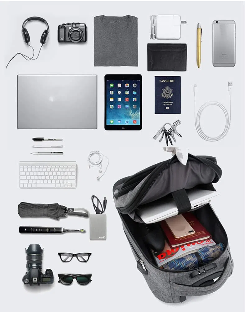 Sac à Dos Ordinateur Portable 19 Pouces Sac à Dos à Roulettes Homme Grande Femmes Capacité Sac a Dos PC Portable avec Chargement USB Sac à Dos Affaires Scolaire Collège