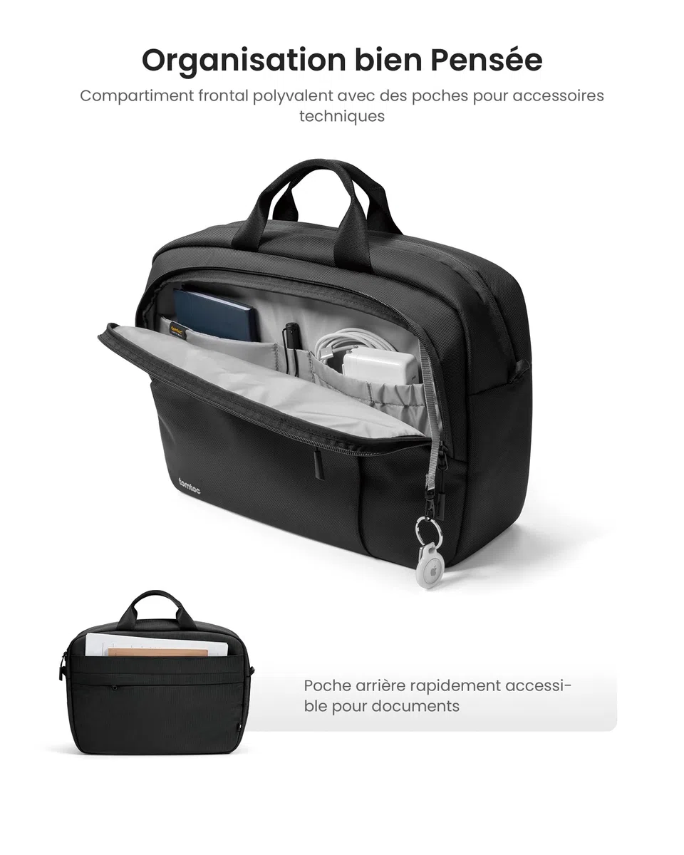 tomtoc Sacoche Multifonctionnelle pour ordinateur portable Sac d'épaule pour 13-14" MacBook Air/Pro, 2024 13,5" Microsoft Surface Laptop 6, Lenovo ThinkPad/Dell Inspiron/ASUS ZenBook/Acer Aspire 14