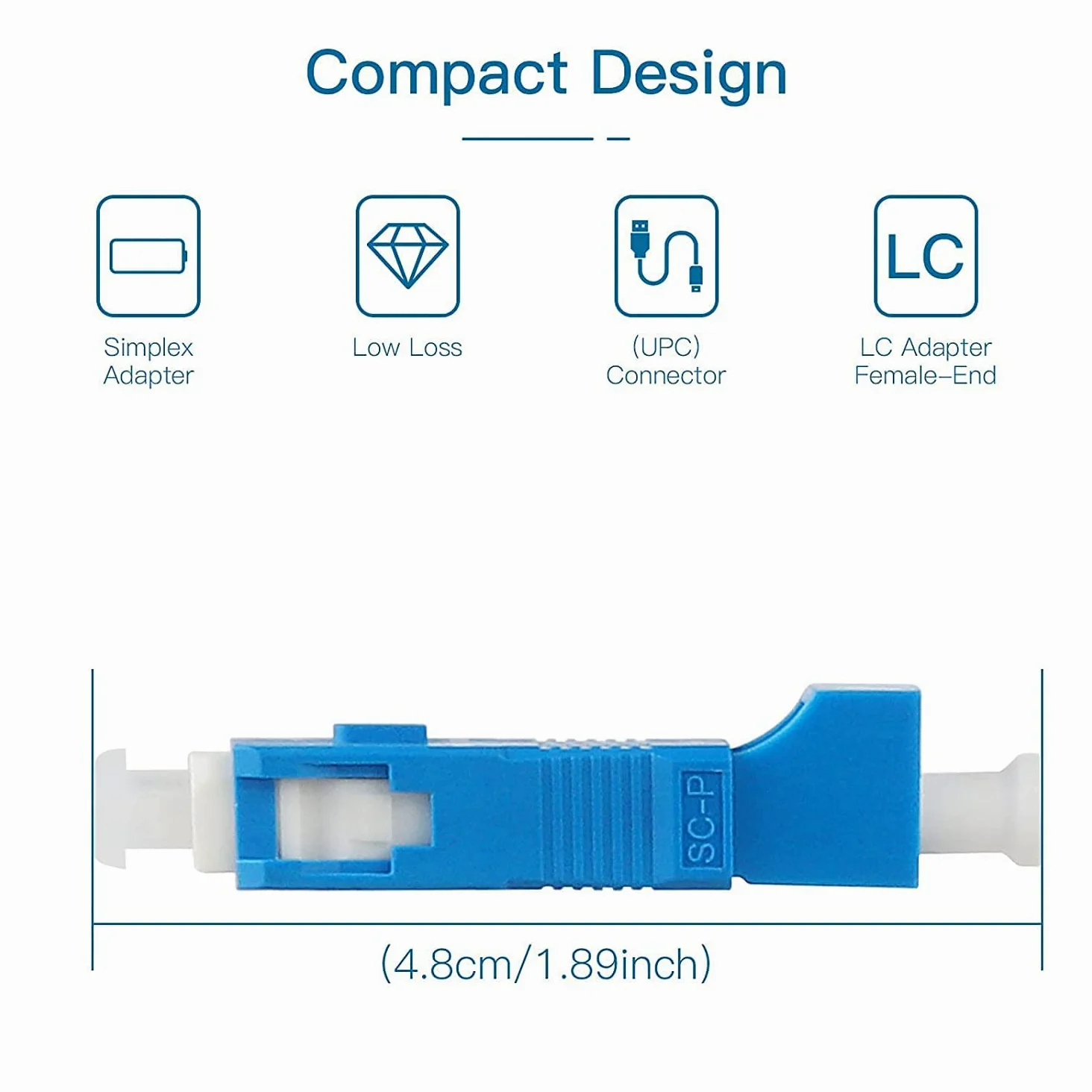 Lot de 20 adaptateurs monomode SC/UPC mâle vers LC/UPC femelle connecteur fibre optique FTTH adaptateur convertisseur pour localisateur visuel de défauts monomode 9/125um adaptateur optique pour VFL..