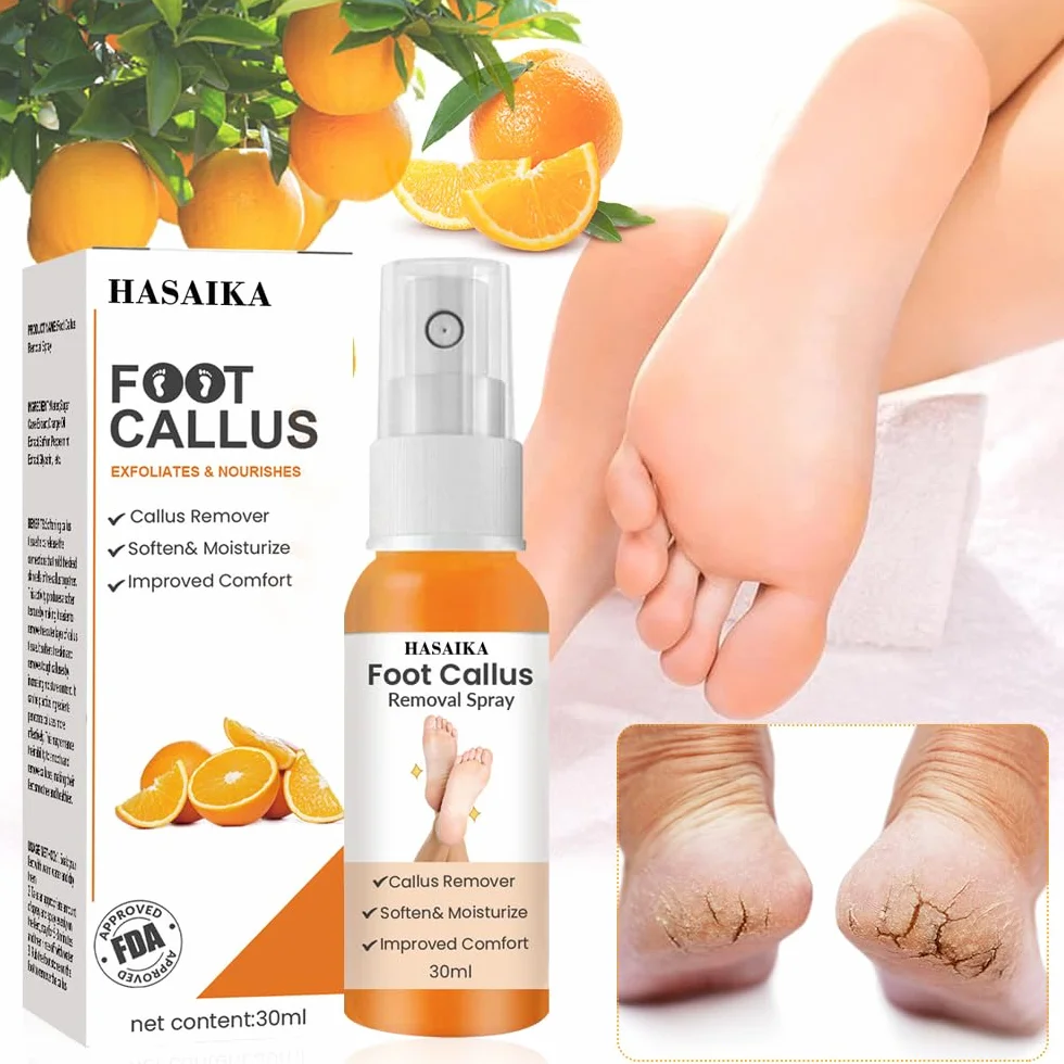 Spray anti callosités des pieds, exfoliant hydratant nourrissant pour pieds secs