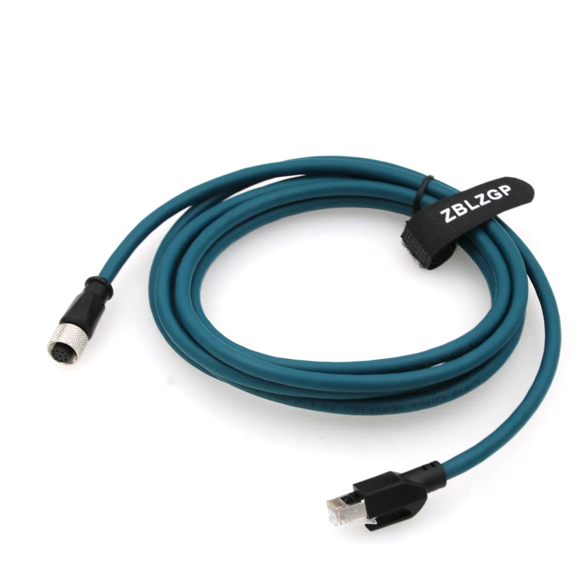 Câble Ethernet Cat 7e M12 A codé femelle 8 broches vers RJ45 Câble apparié torsadé moulé droit pour réseau Profinet Automation Profibus EtherCAT (3 m)