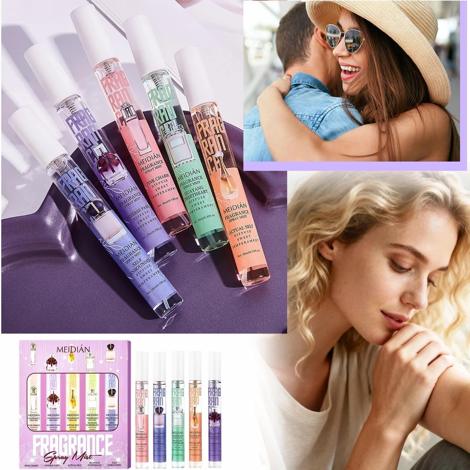 Coffret Cadeau Brume Corporelle Parfumée Femme 5x10ml