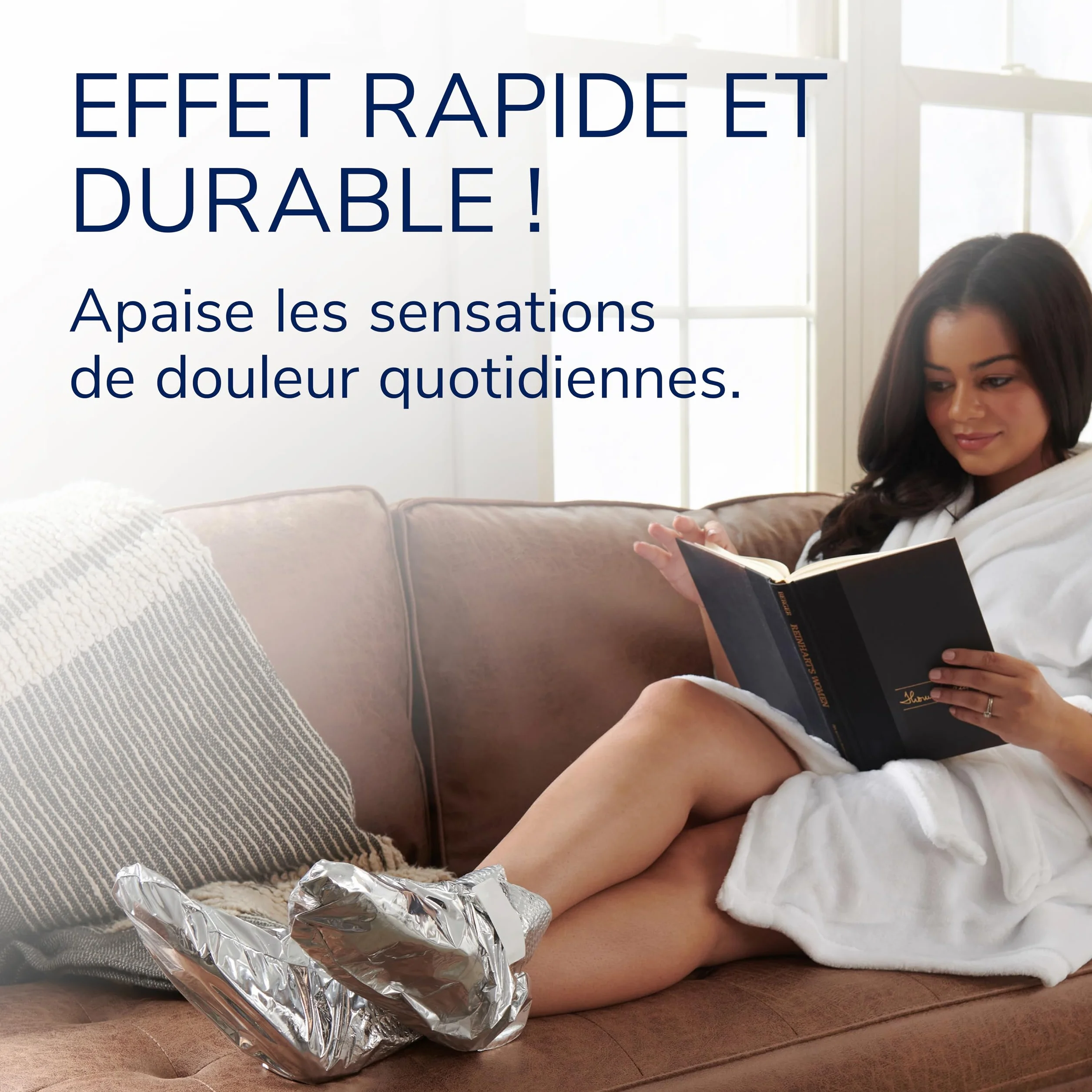 Dr. Scholl's Masque Pieds Apaisant Revitalisant Chaussettes Hydratantes Sels d'Epsom Menthol Beurre de Karité Lavande