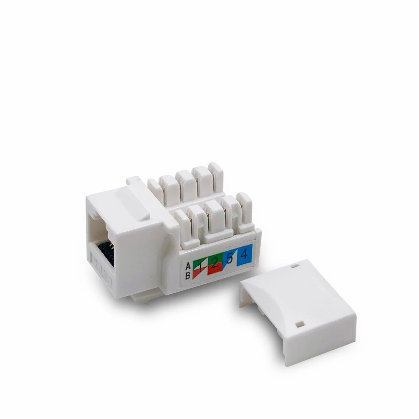 Lot de 5 prises Keystone Cat6 – [certifié UL] – Prise murale Ethernet – Coupleur réseau – Compatible Cat5/5e/6