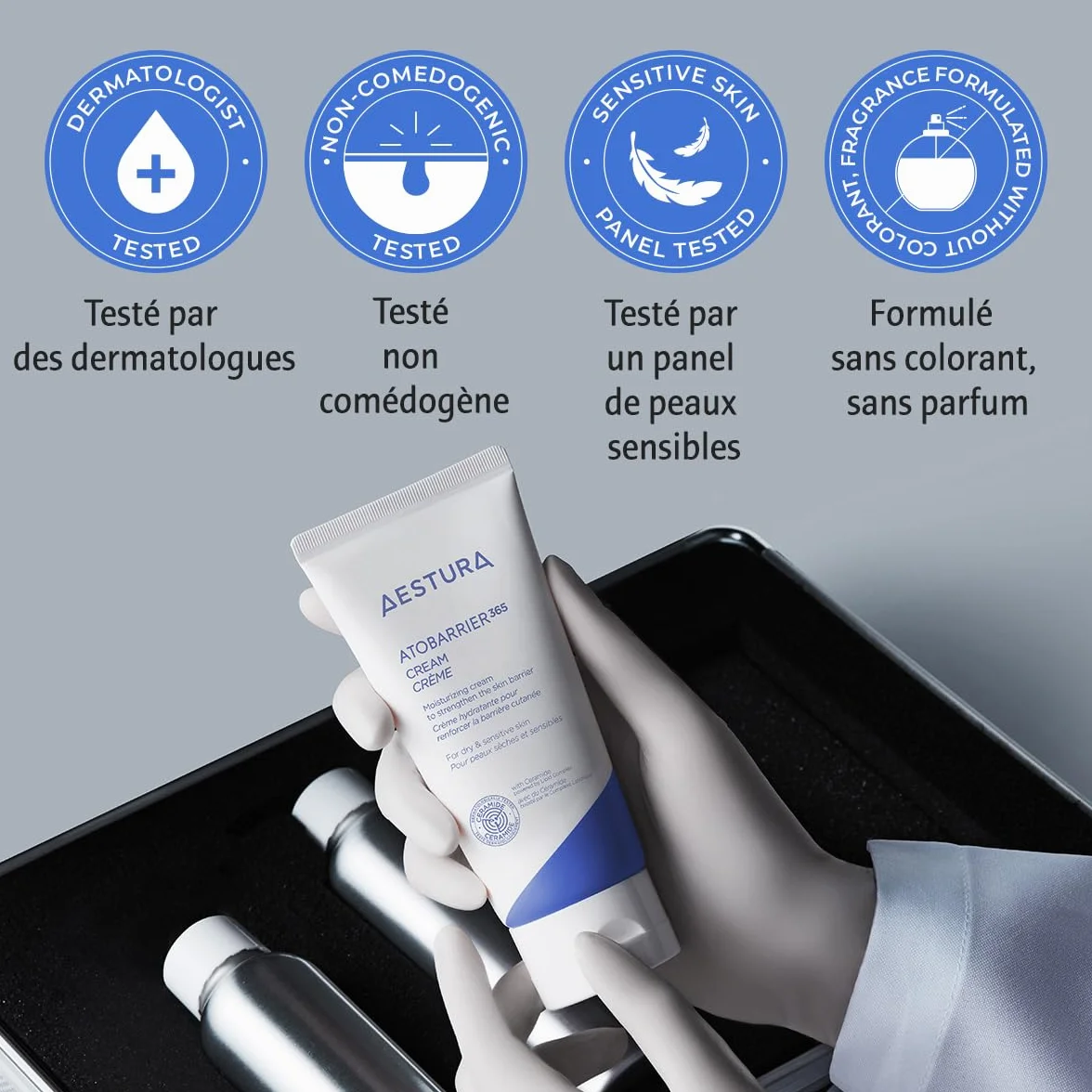 AESTURA ATOBARRIER365 CREME Hydratant 80mL Céramide Peaux Sèches Sensibles