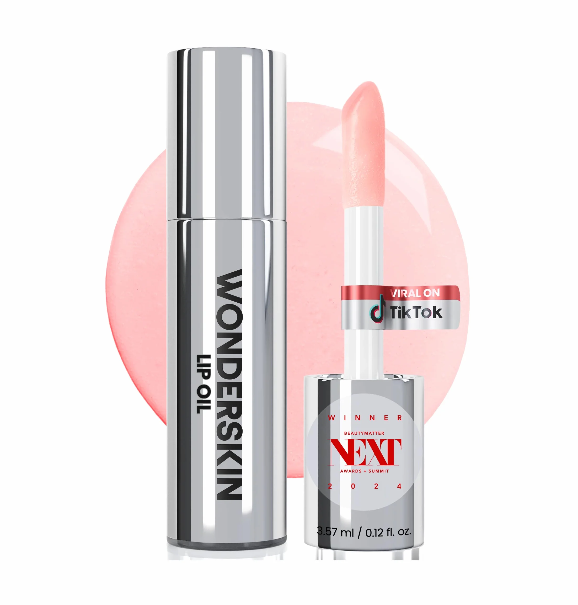 Wonderskin Lip Rehab Huile à lèvres teintée Hydratante Nourrissante Non-collante Teint corail rose