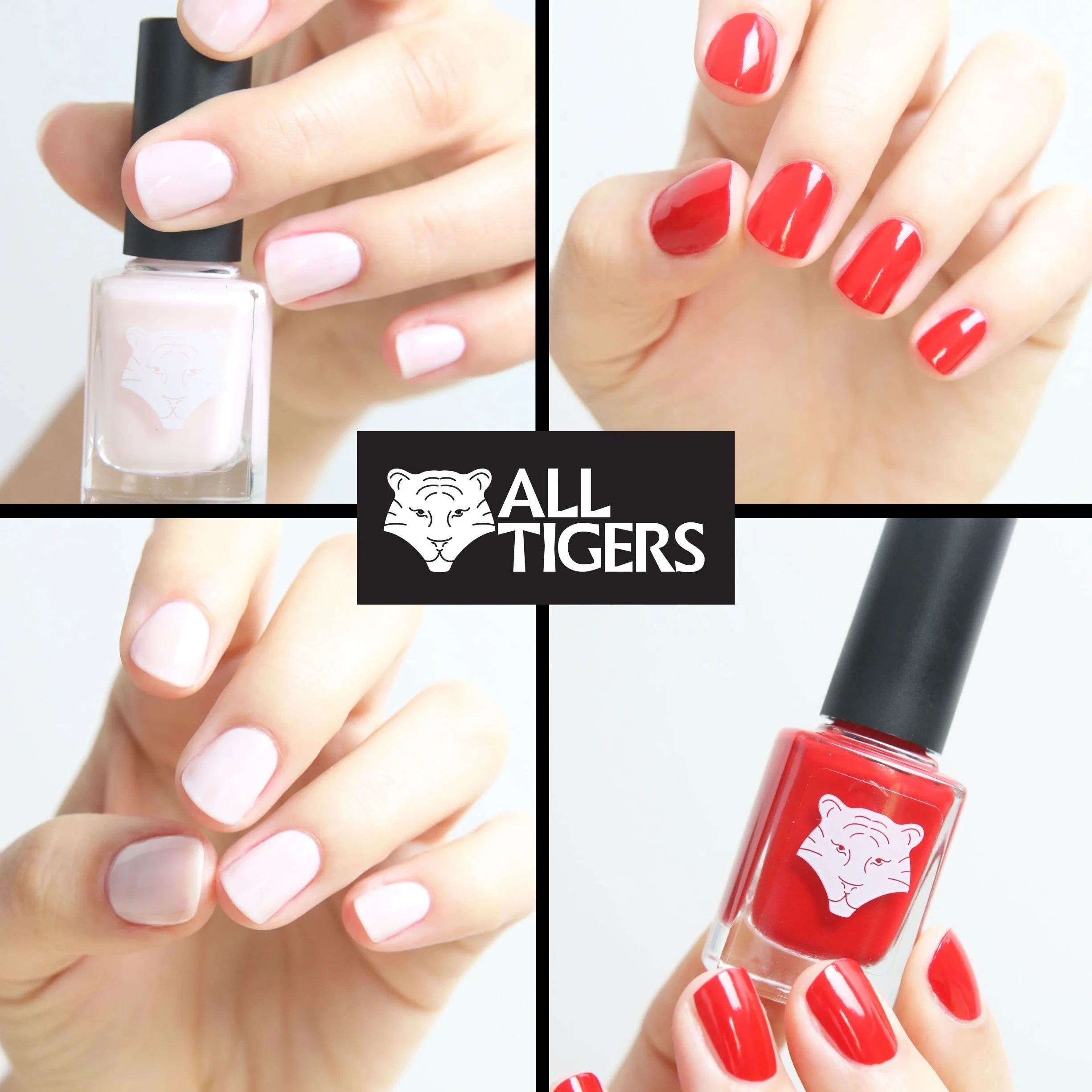 ALL TIGERS Base & Top Coat Vernis à Ongles Transparent 190 11ml Vegan Naturel