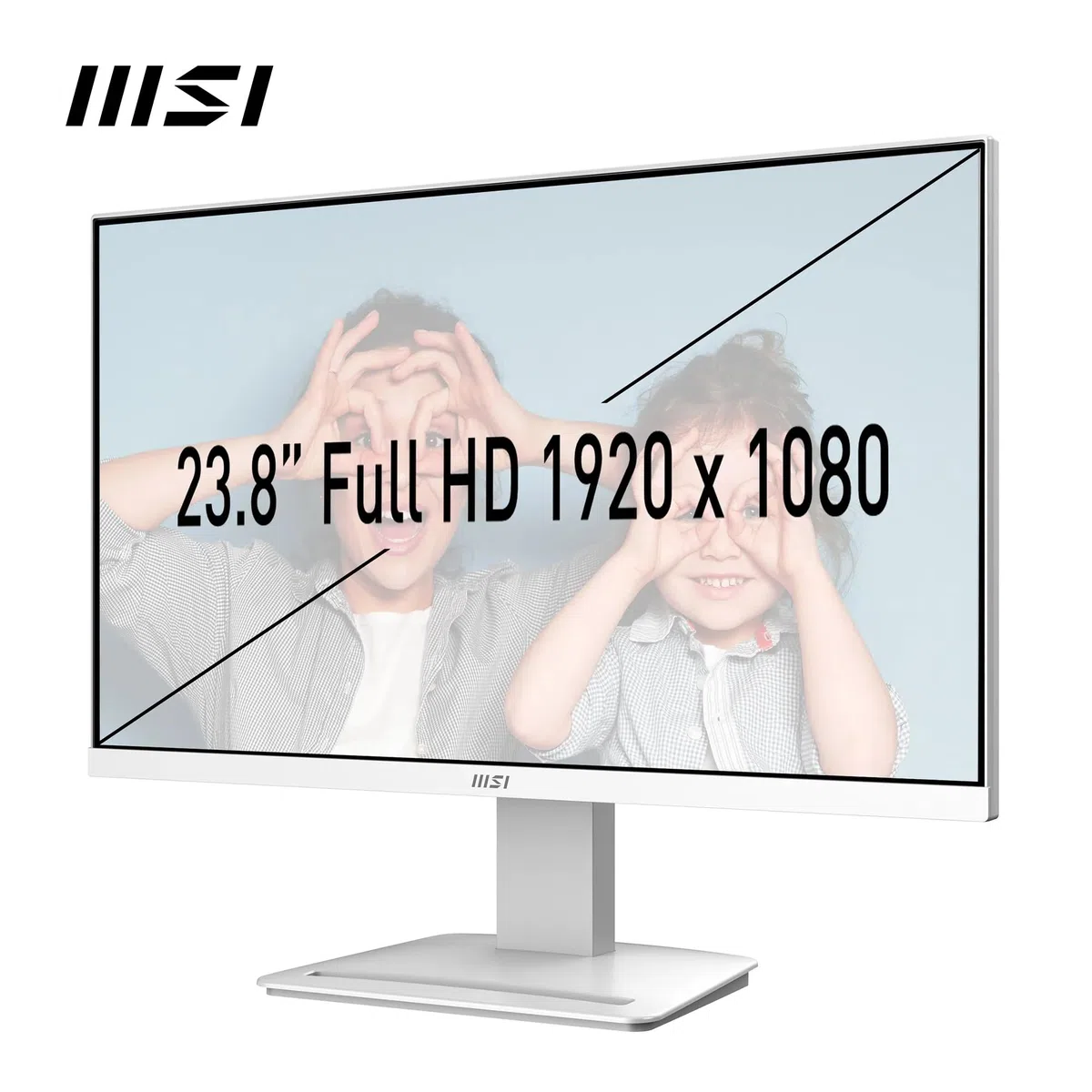 MSI Pro MP2412W Écran Bureautique 23.8" Full HD - Dalle VA 1920x1080, 100Hz, Confort Oculaire, Montable VESA, Haut-Parleurs Intégrés, Supporte Display Kit, Inclinaison Réglable - HDMI 1.4b, DP 1.2a