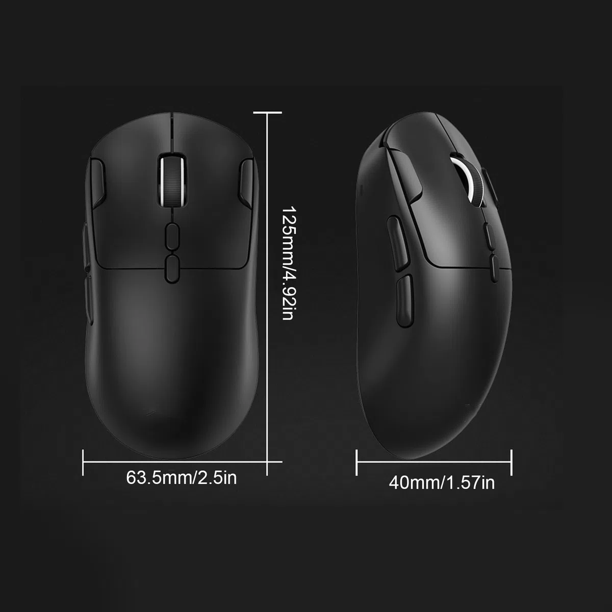 Souris de Jeu Légère 58g 3 Modes (Black)